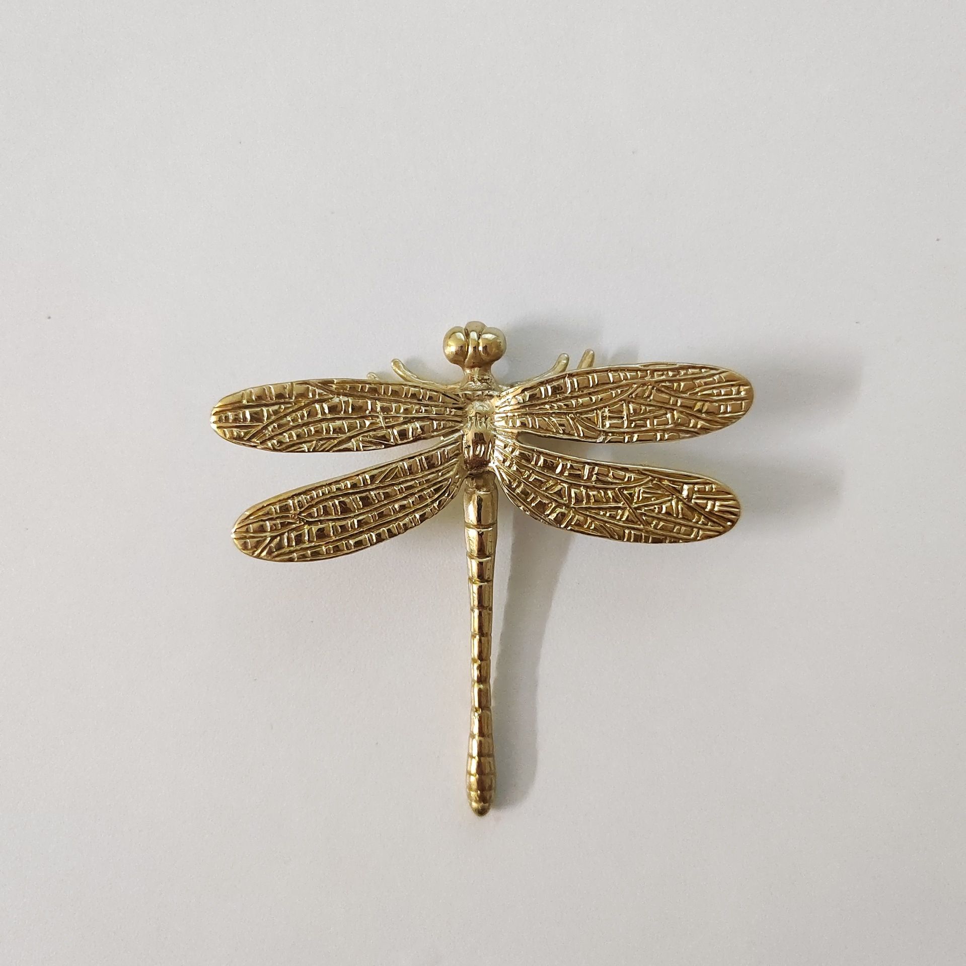 Cabinet handle 1 dragonfly handle copper drawer handle metal decoration view 2