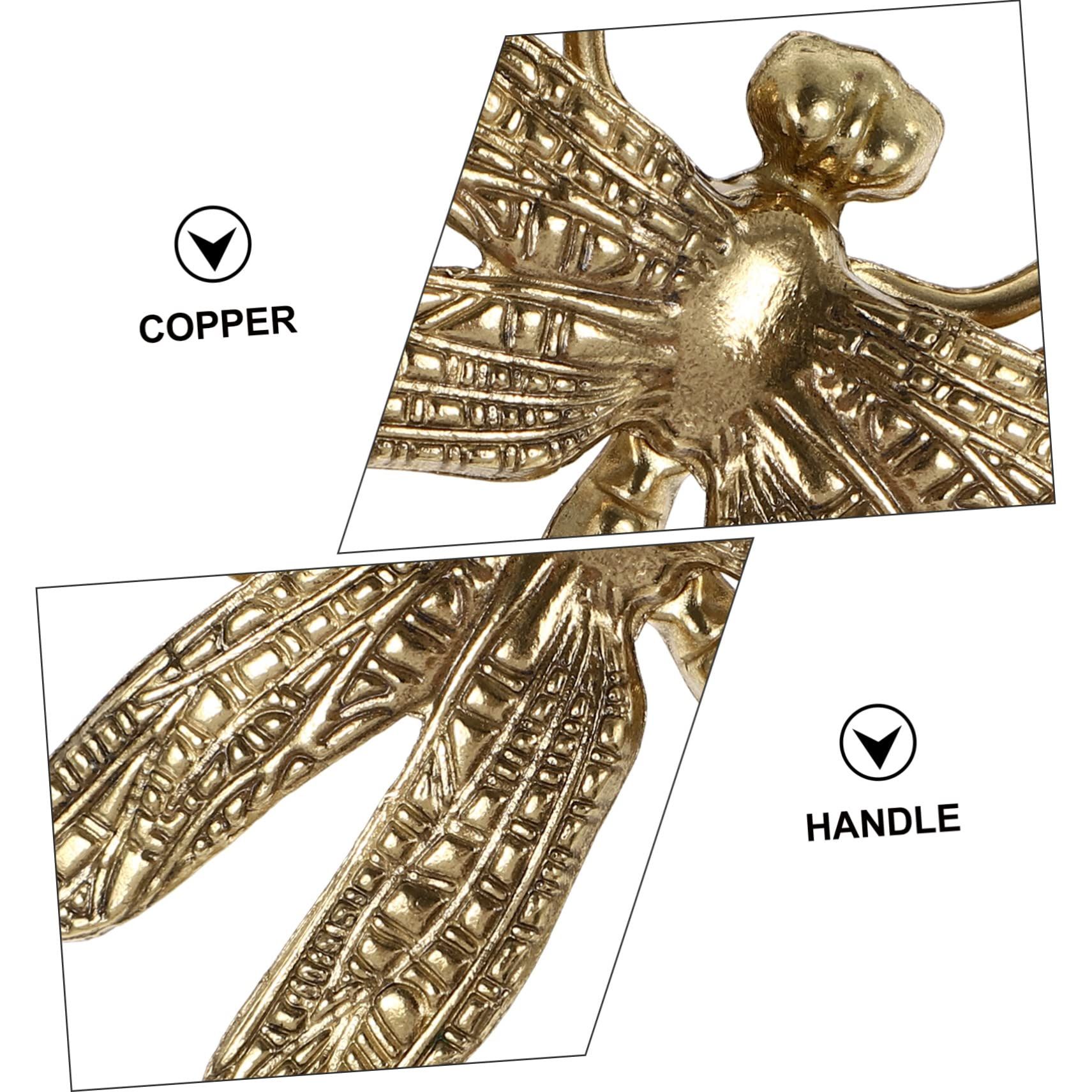 Cabinet handle 1 dragonfly handle copper drawer handle metal decoration view 4