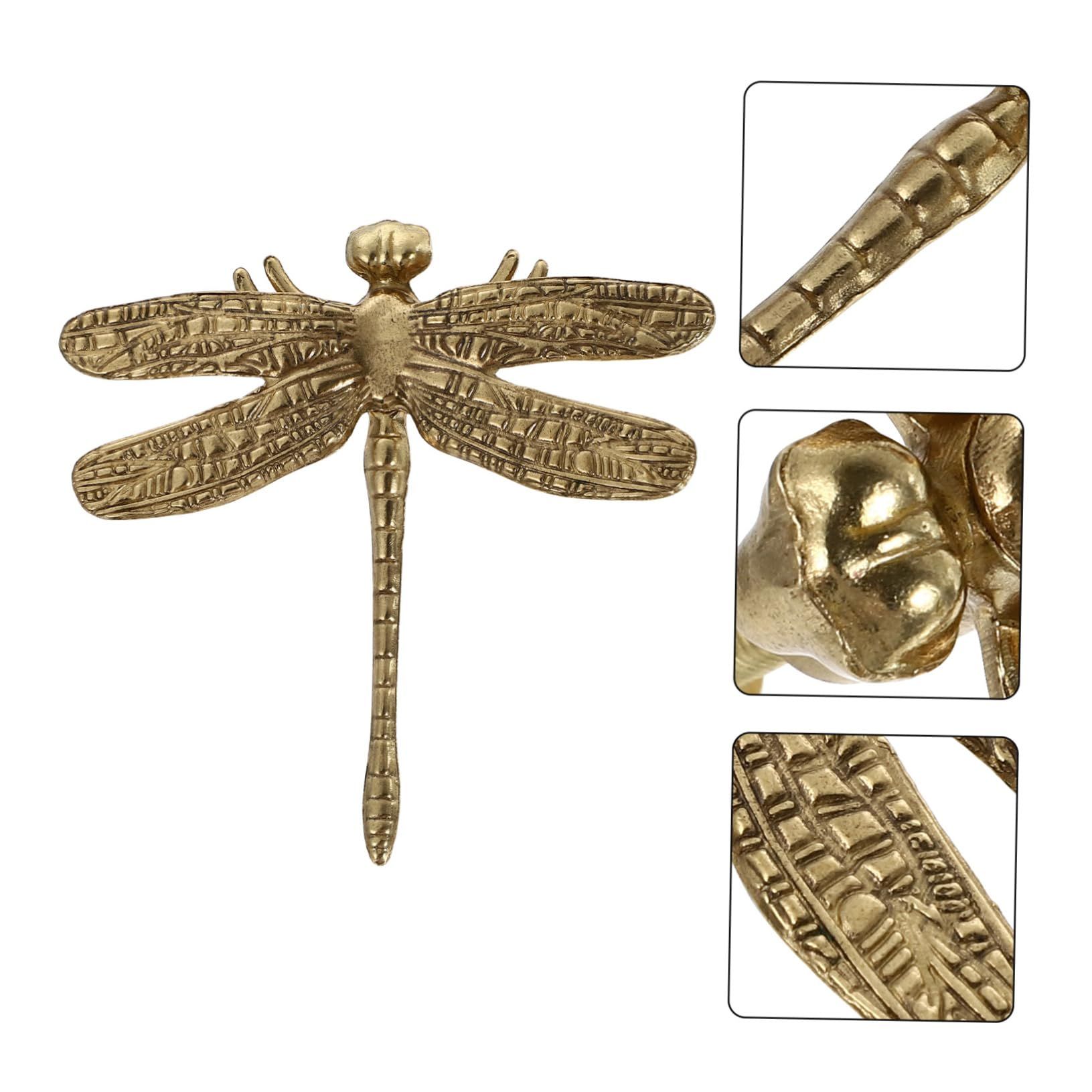 Cabinet handle 1 dragonfly handle copper drawer handle metal decoration view 5