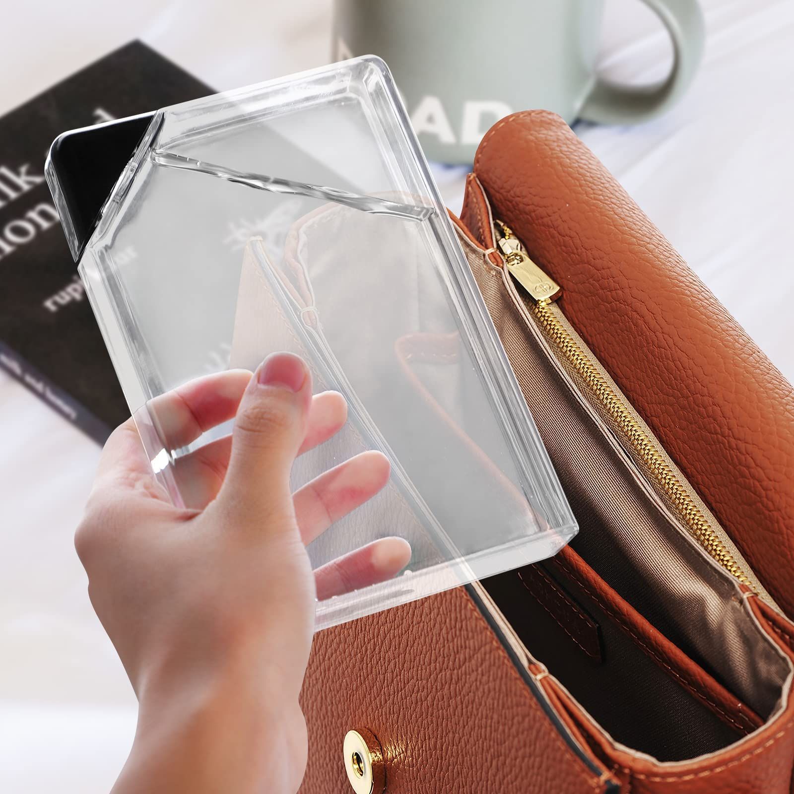 Leak proof water bottle, travel water bottle, foldable stainless steel straw view 2
