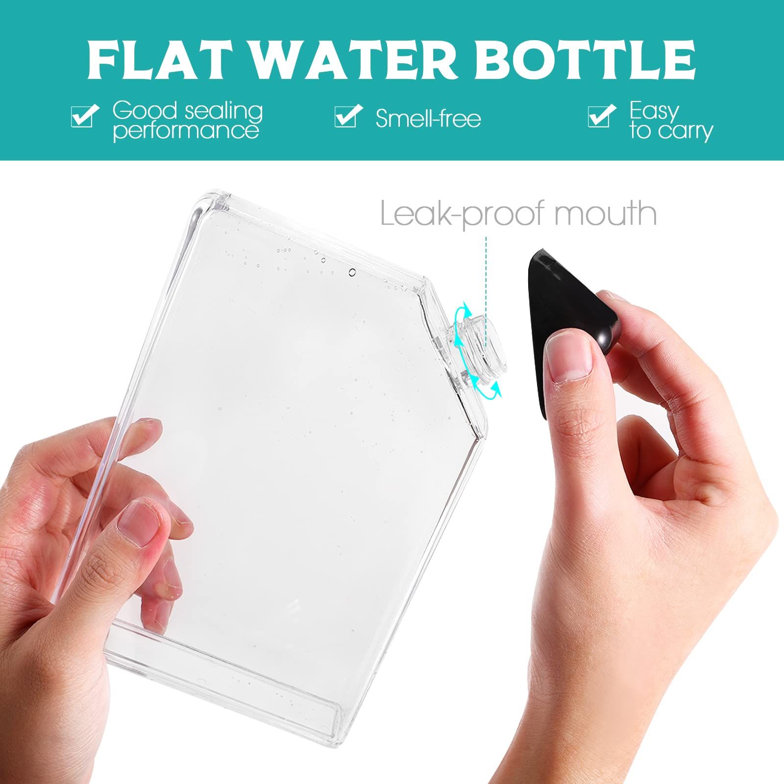 Leak proof water bottle, travel water bottle, foldable stainless steel straw view 5