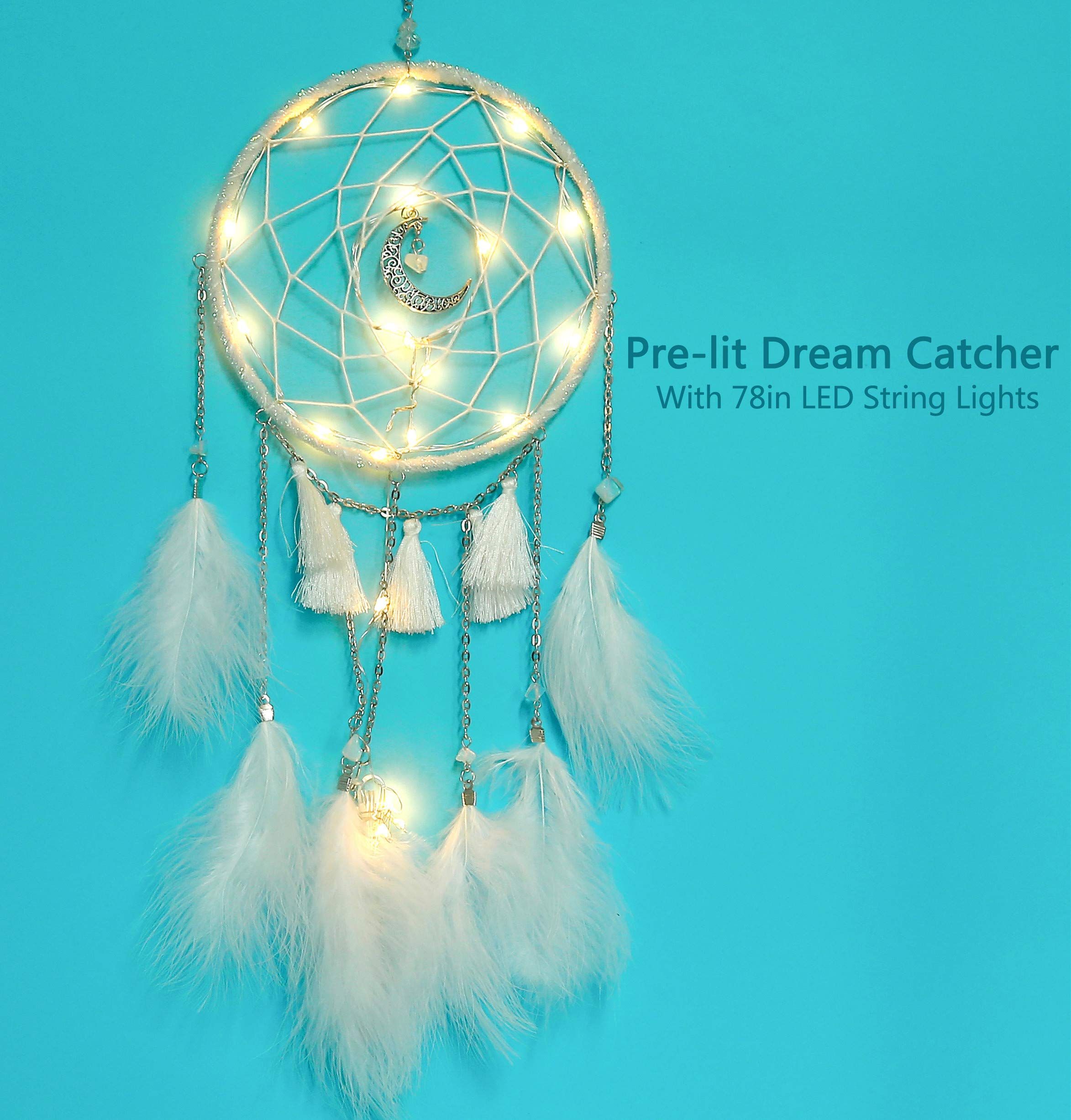 Immortal Qi Moon Dream Catcher Net Pendant Wind Chime DIY Handmade Material view 3
