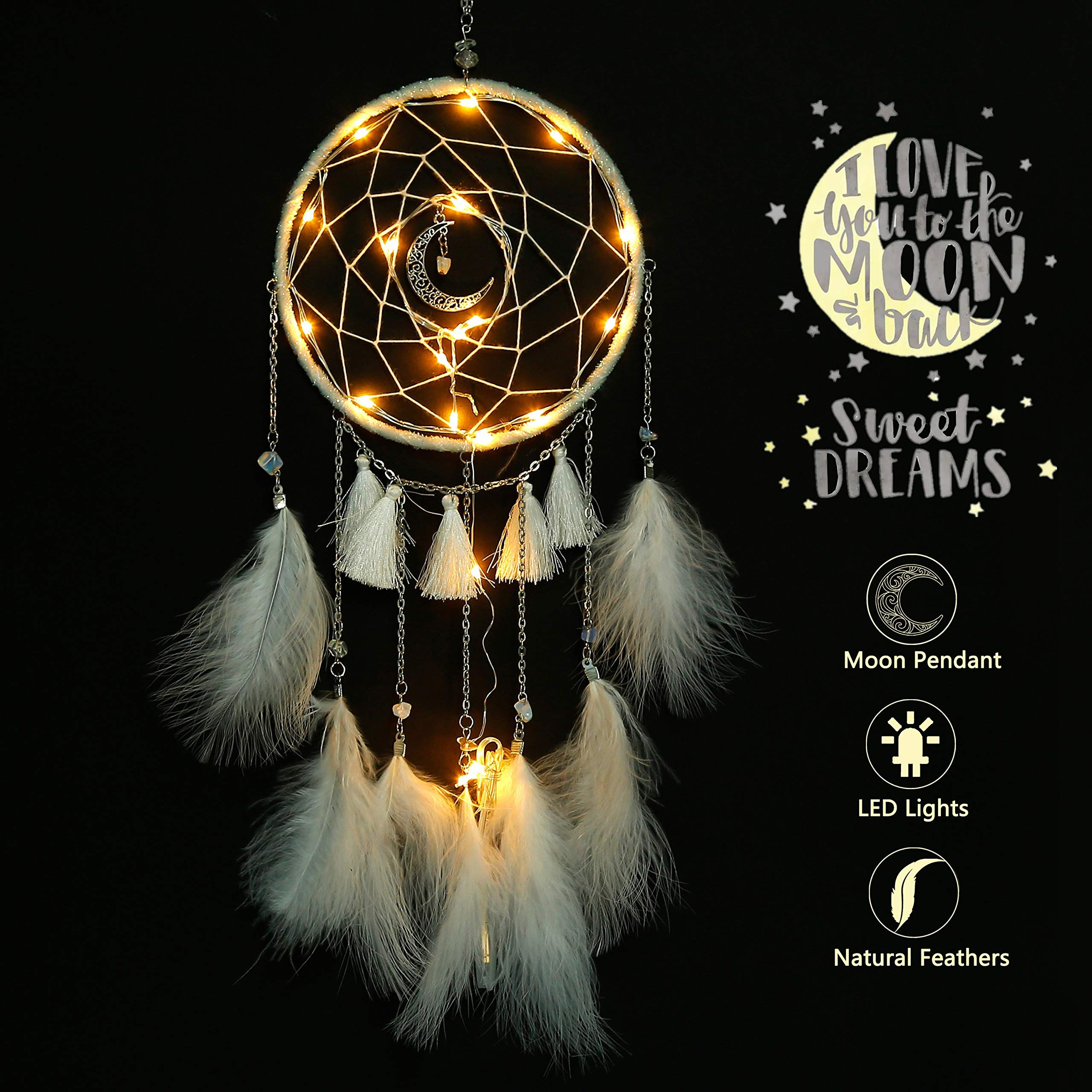 Immortal Qi Moon Dream Catcher Net Pendant Wind Chime DIY Handmade Material view 4