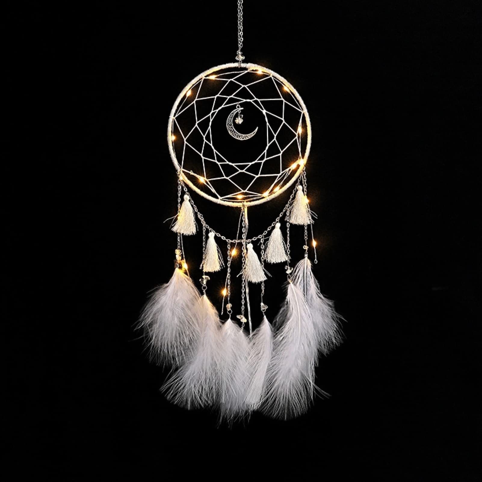 Immortal Qi Moon Dream Catcher Net Pendant Wind Chime DIY Handmade Material view 5