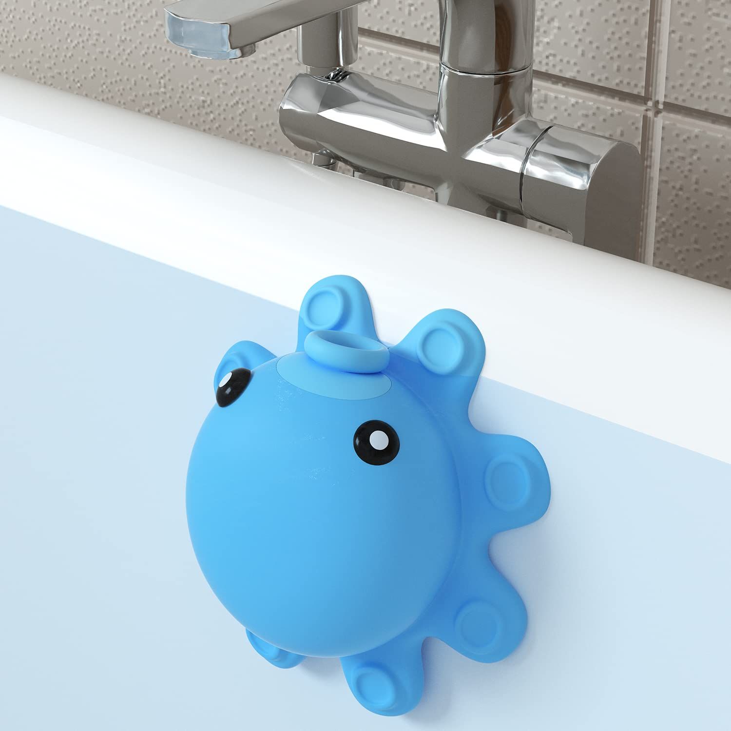 Silicone Bathroom Overflow Drain Cover view 3