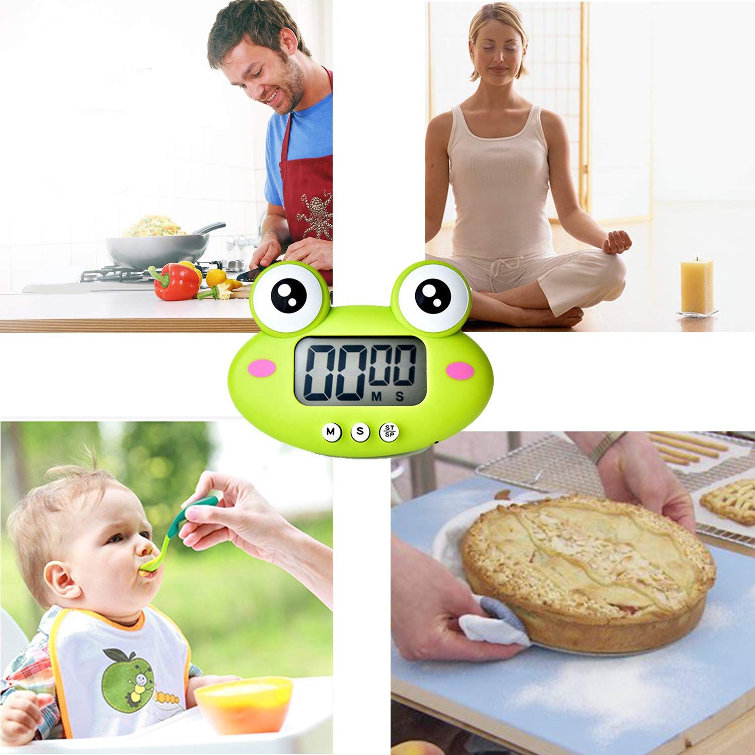 Kitchen Timer, Cute Cartoon Animal Countdown Timer, Digital Cooking Timer with view 3