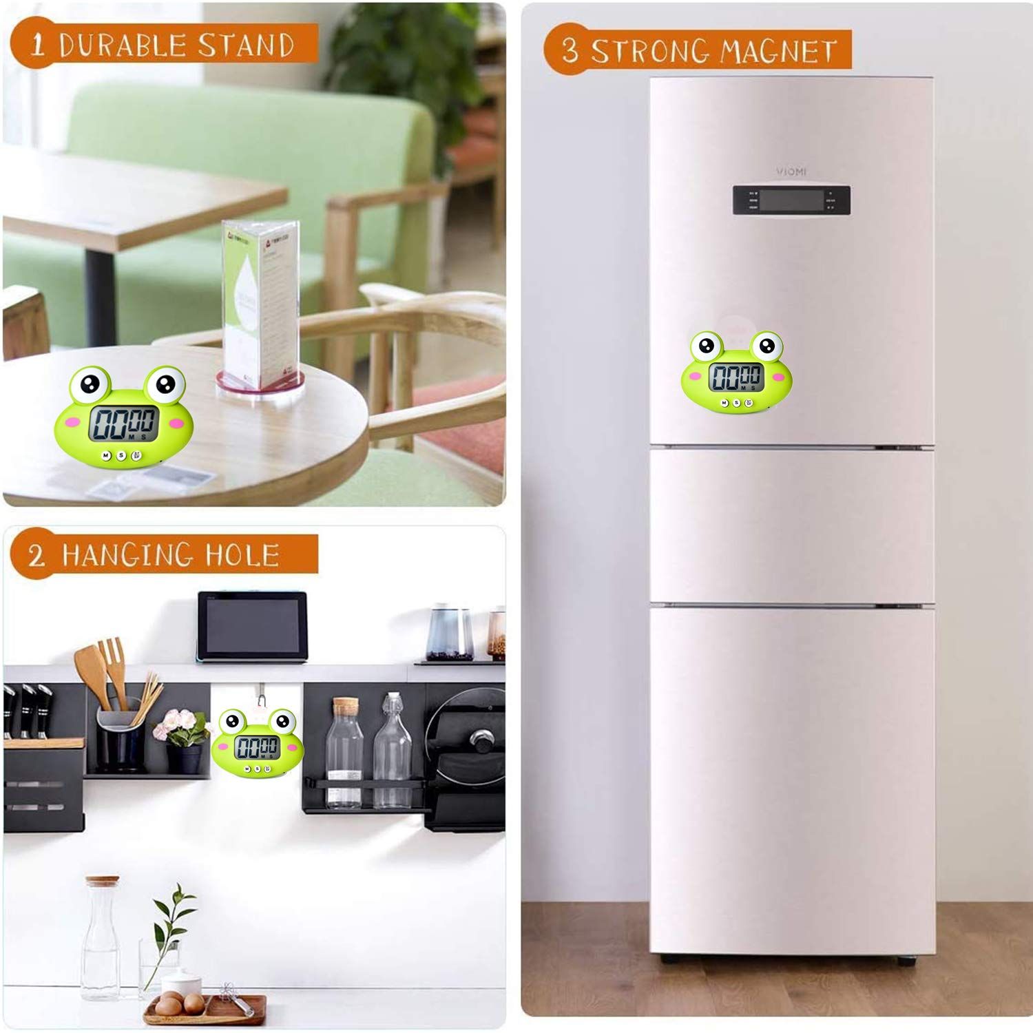 Kitchen Timer, Cute Cartoon Animal Countdown Timer, Digital Cooking Timer with view 4