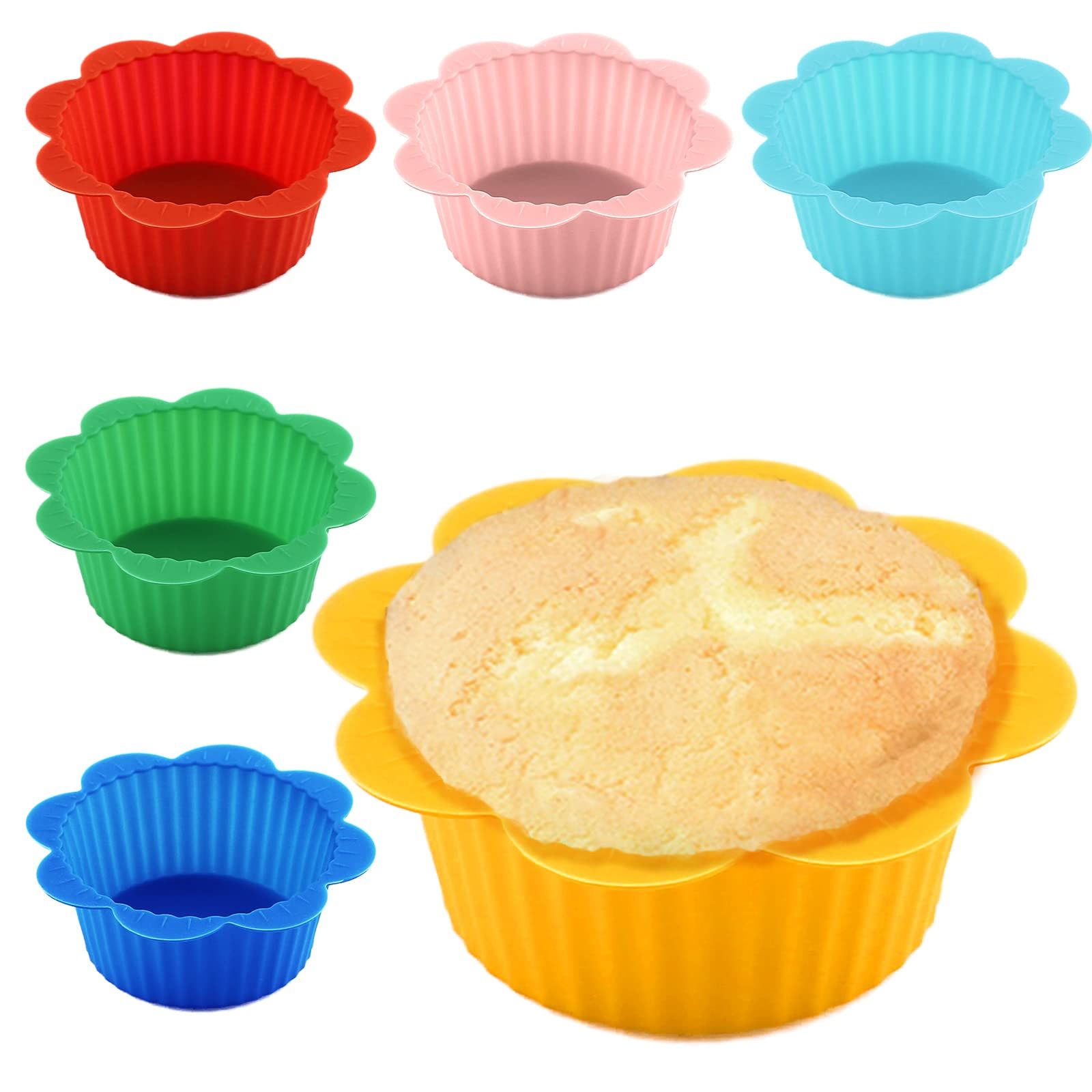 6 Pcs Silicone Muffin Liners