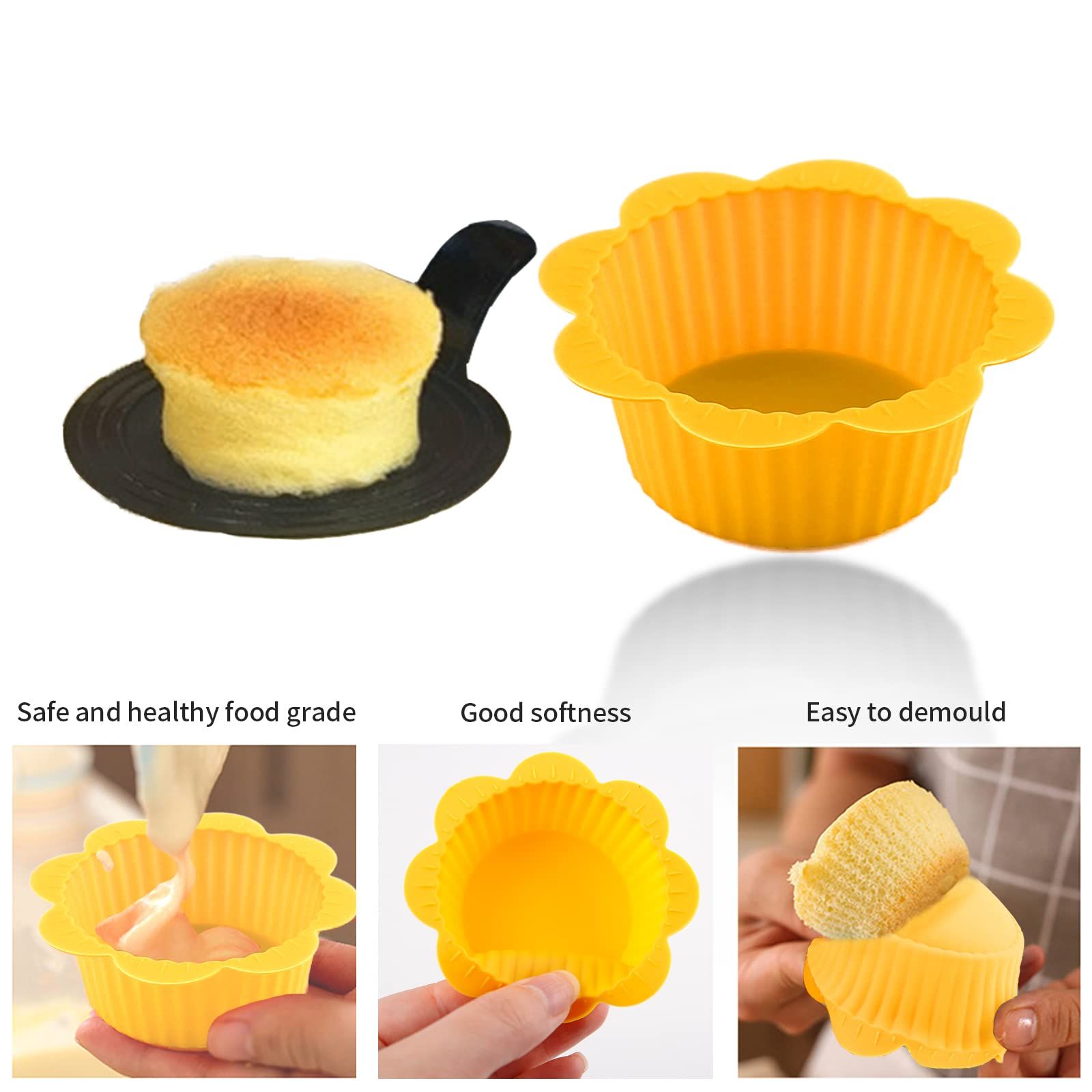 6 Pcs Silicone Muffin Liners view 3