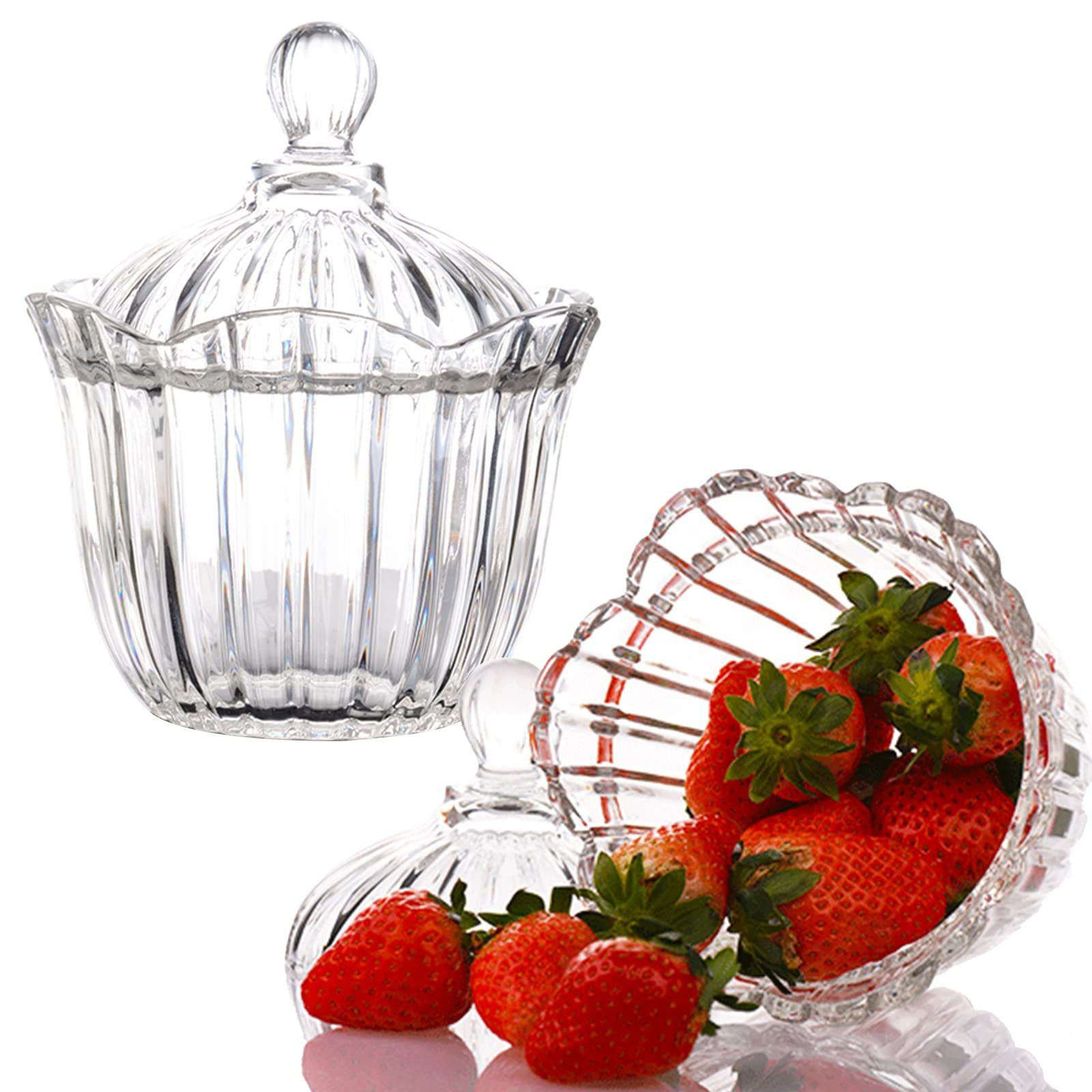 2 Pack Acrylic Candy Dish with Lid view 2