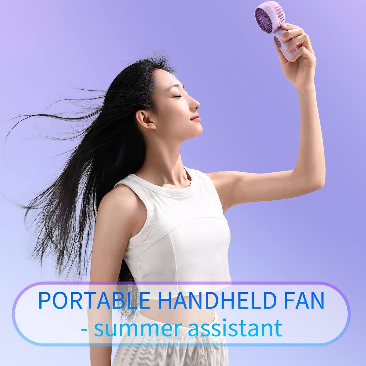 Portable Mini Fan 3-pack Handheld Personal Small Fan with 3-speed for Travel view 4