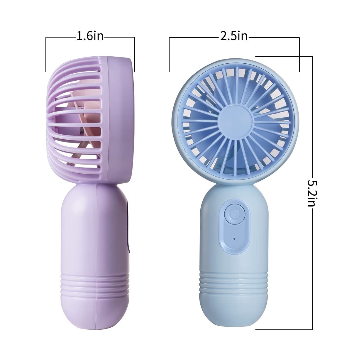 Portable Mini Fan 3-pack Handheld Personal Small Fan with 3-speed for Travel view 5