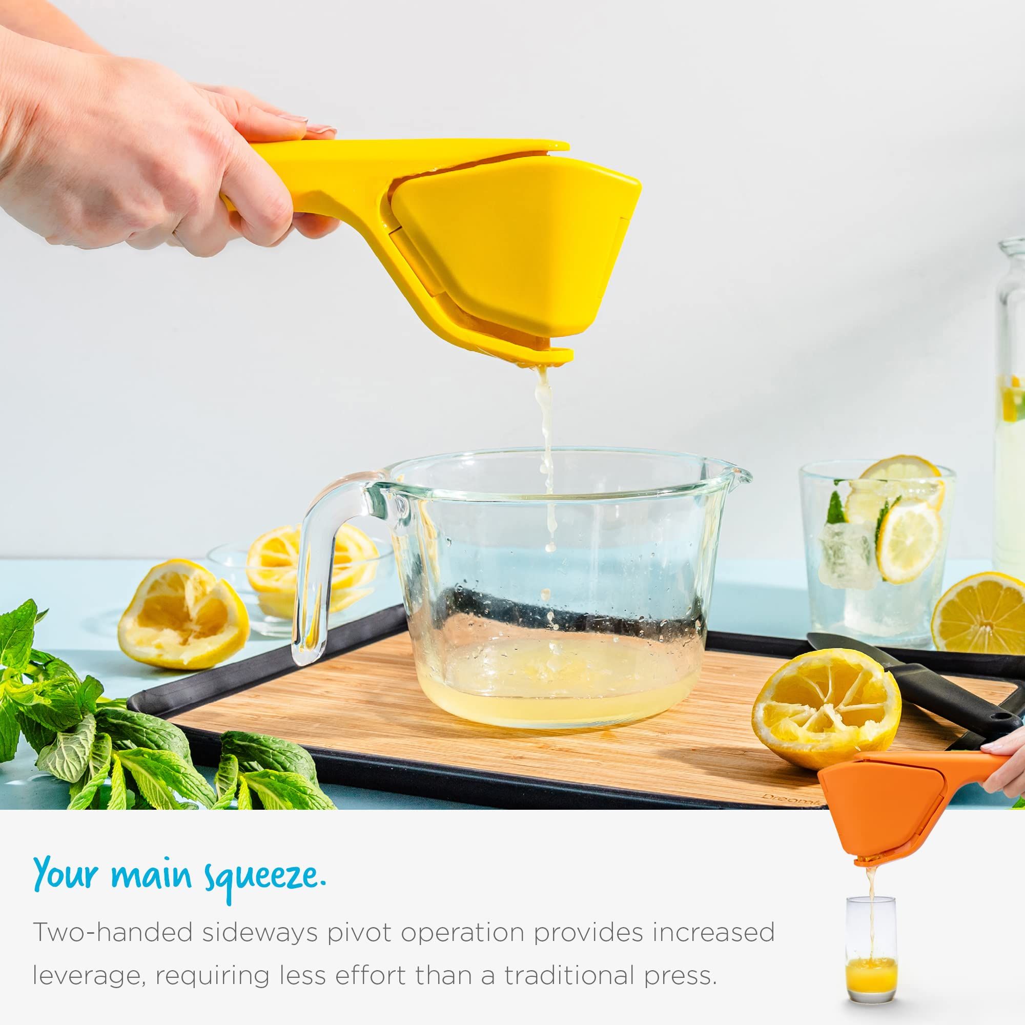 Original Ergonomic Manual Fold-Flat Space-Saving Citrus Juicer Squeezer view 5