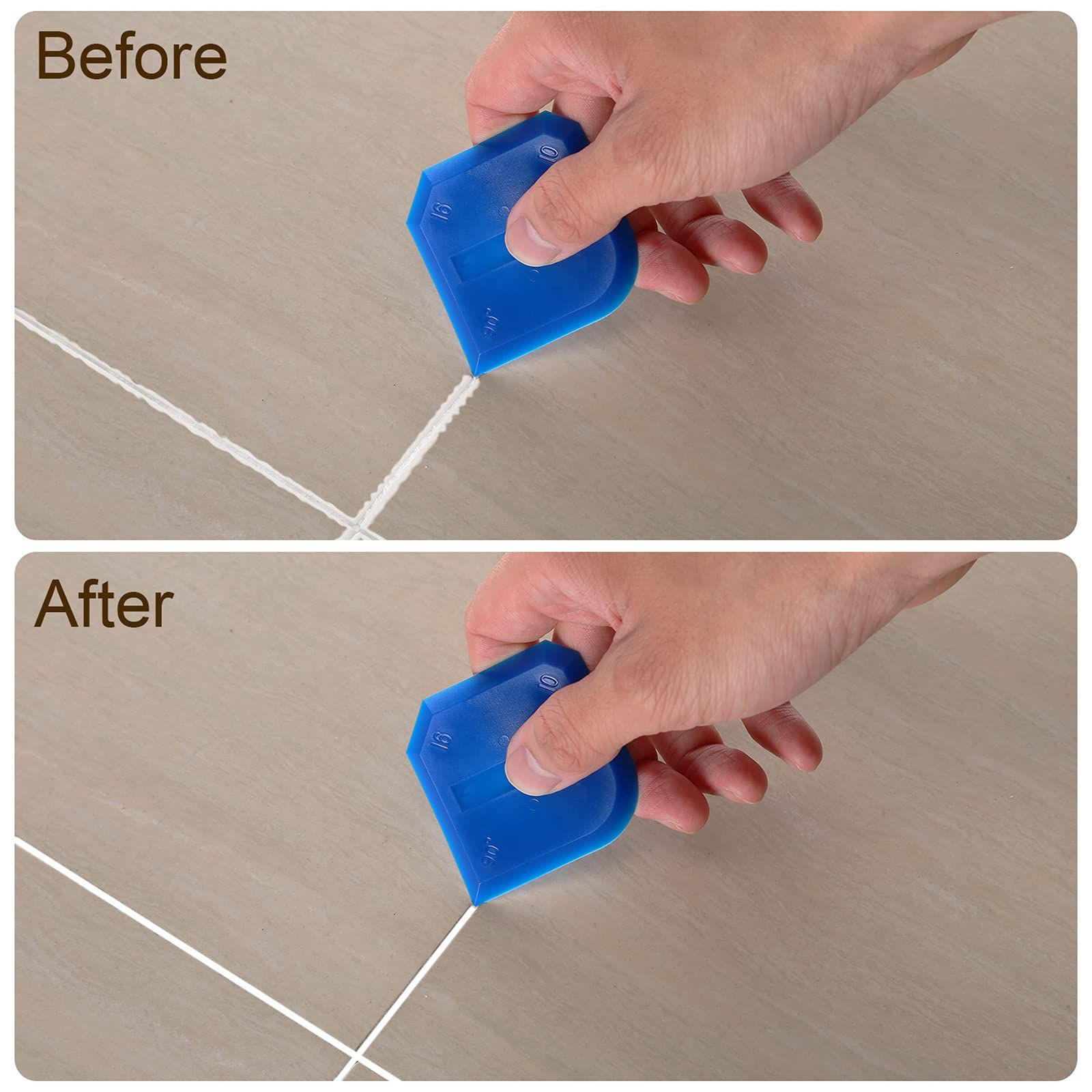 4 Pieces Silicone Caulking Tool Set Sealant Finishing Tool Grout Scraper view 3