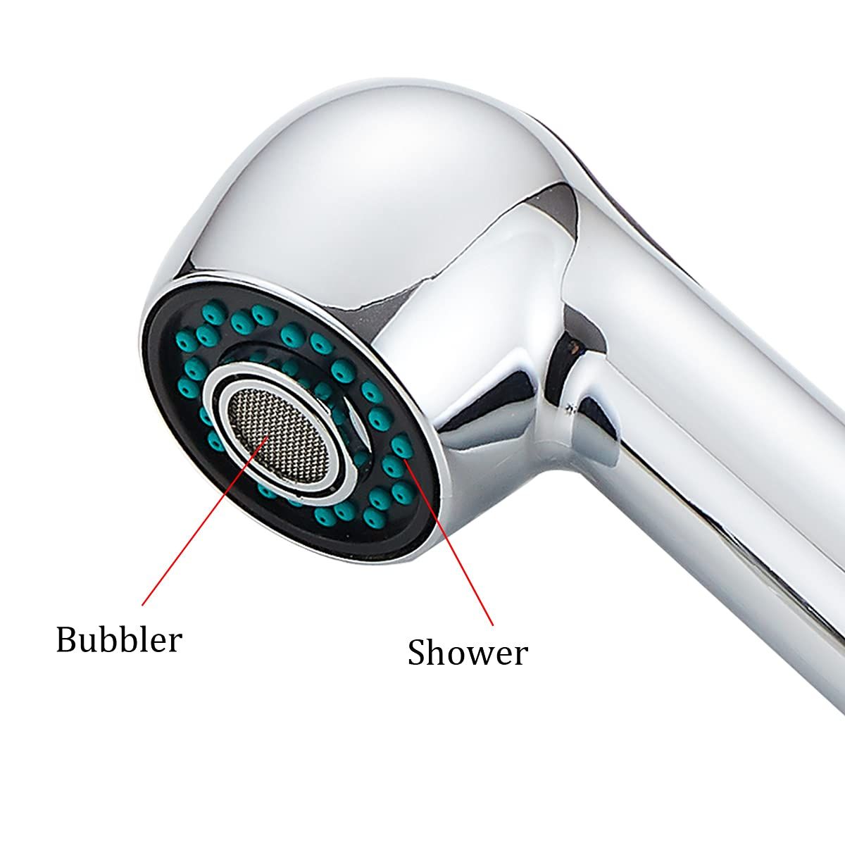 Kitchen Sink Pull Down Faucet Head Replacement 2-Functions Pull Out Sprayer view 5