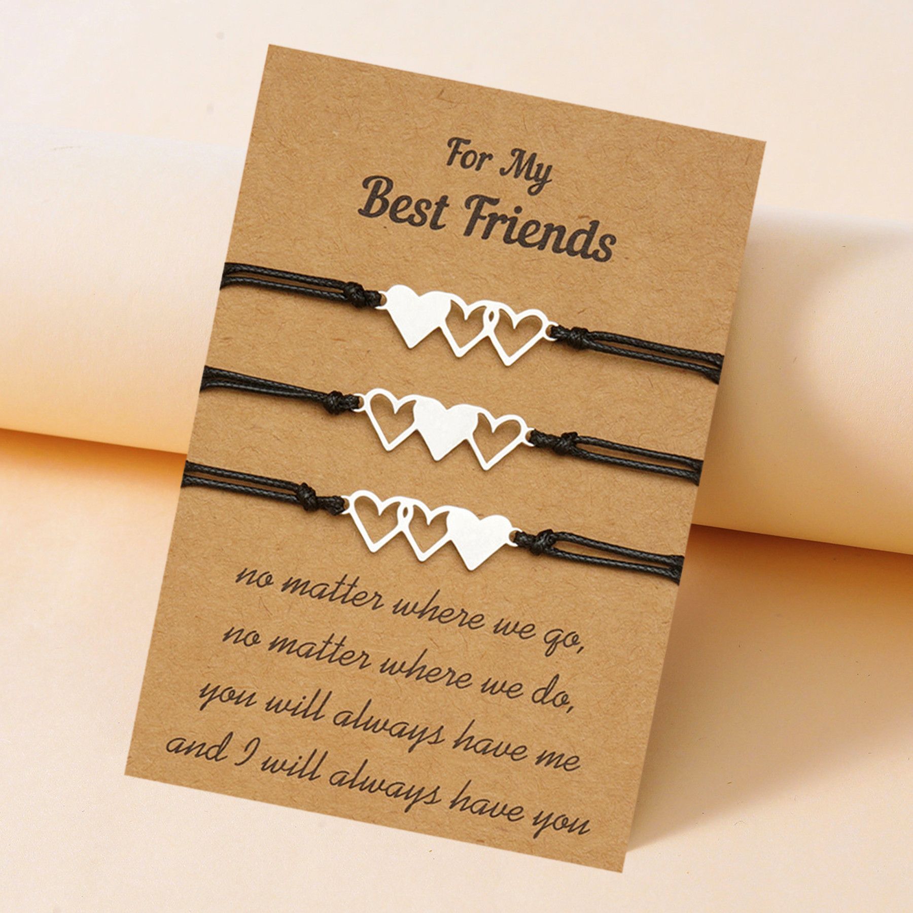 2 Pcs Best Friend Bracelets Matching Heart Bracelet Best Friend Friendship view 4