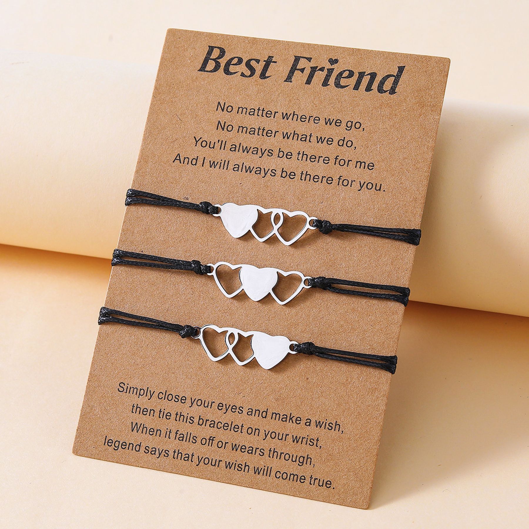 2 Pcs Best Friend Bracelets Matching Heart Bracelet Best Friend Friendship view 5