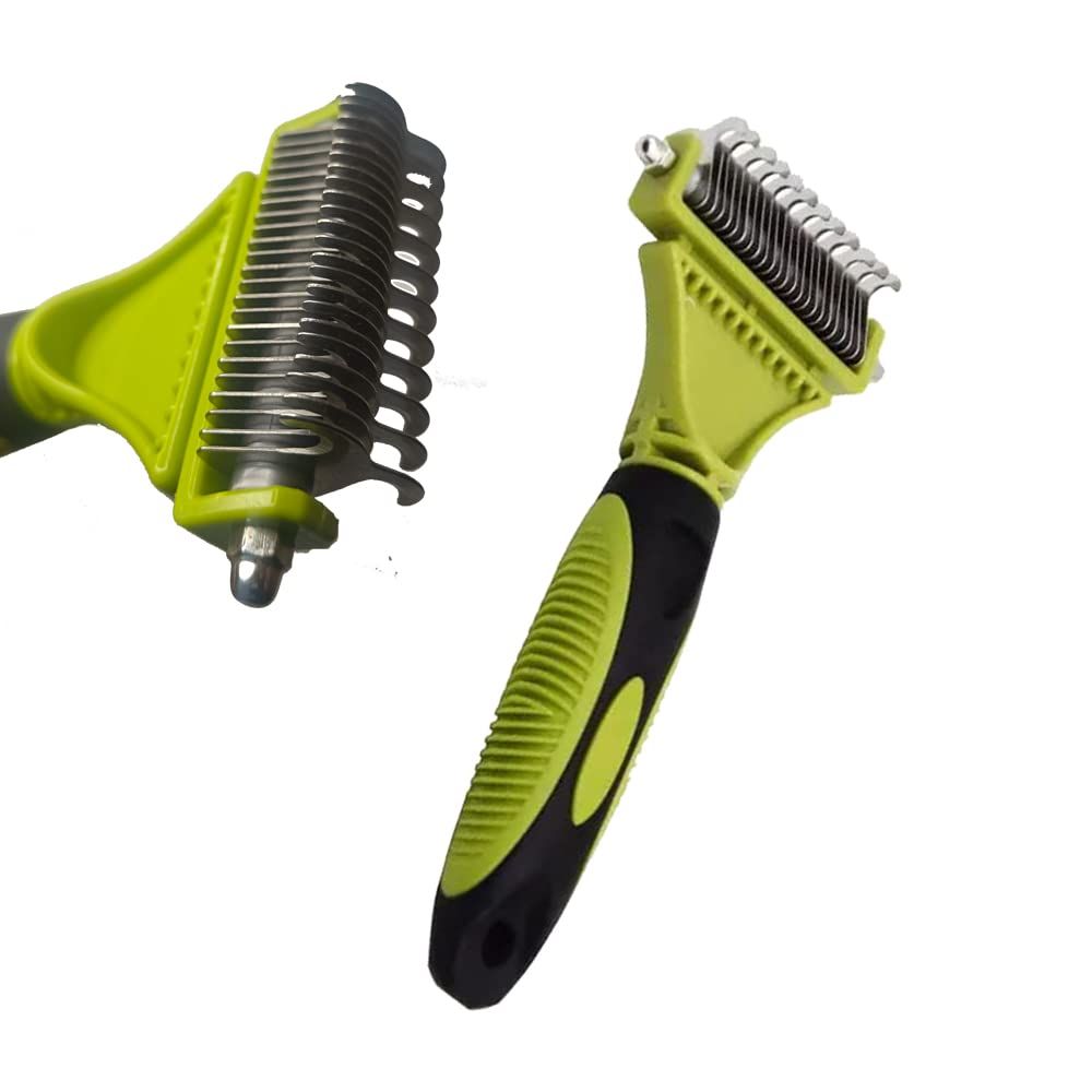 Professional 2 Sided Dog Dematting Undercoat Rake Comb for Dogs & Cats view 2
