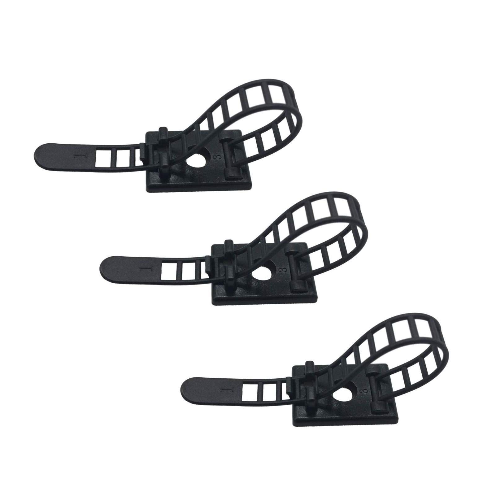 100 Pieces Desk Wire Organizer Cable Ties Zip Ties Adhesive Cord Clips Cable — image 1