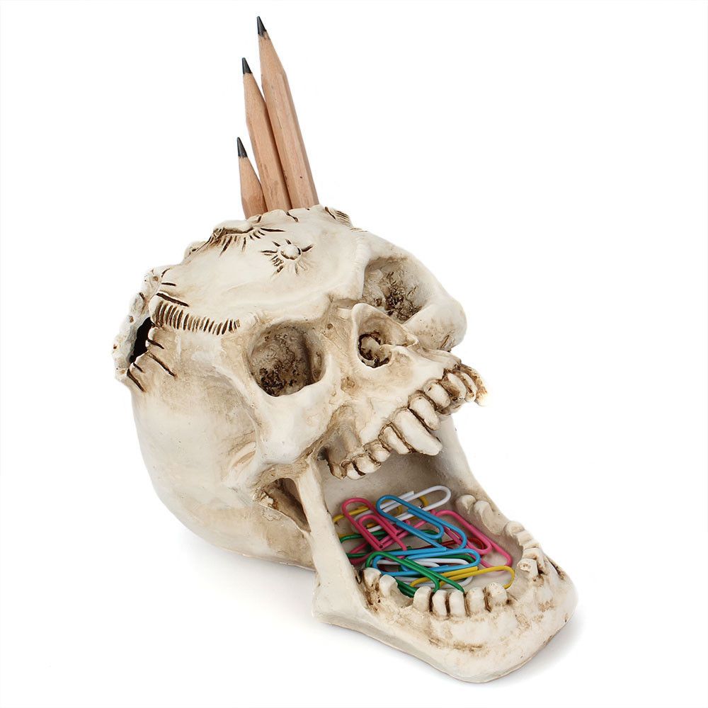 Halloween Skull Pen Holder view 2