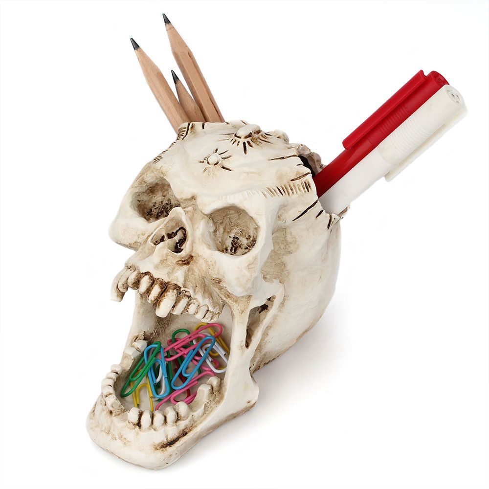 Halloween Skull Pen Holder view 3