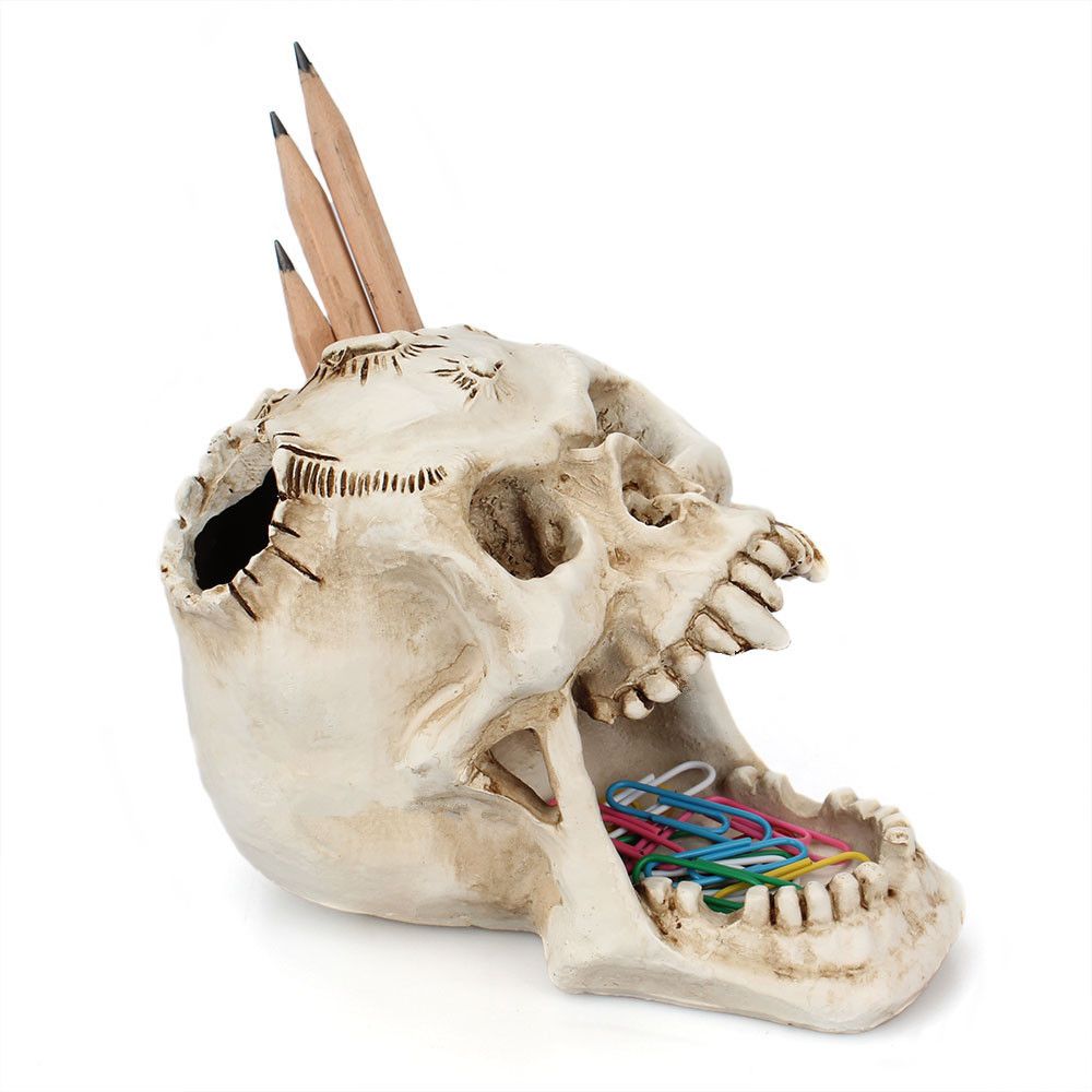 Halloween Skull Pen Holder view 4