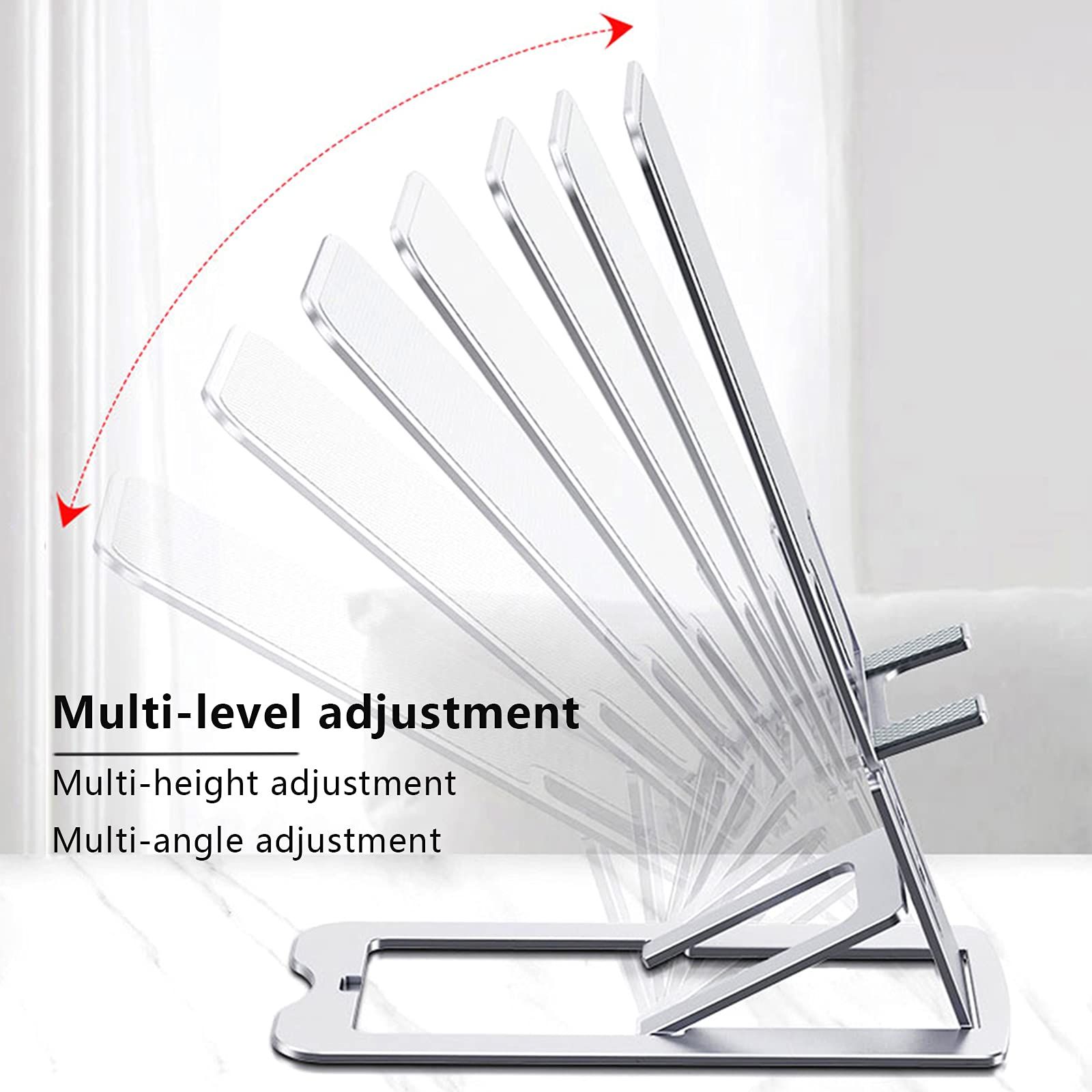Foldable Portable Cell Phone Holder Stand Adjustable Angle & Height Compatible view 4
