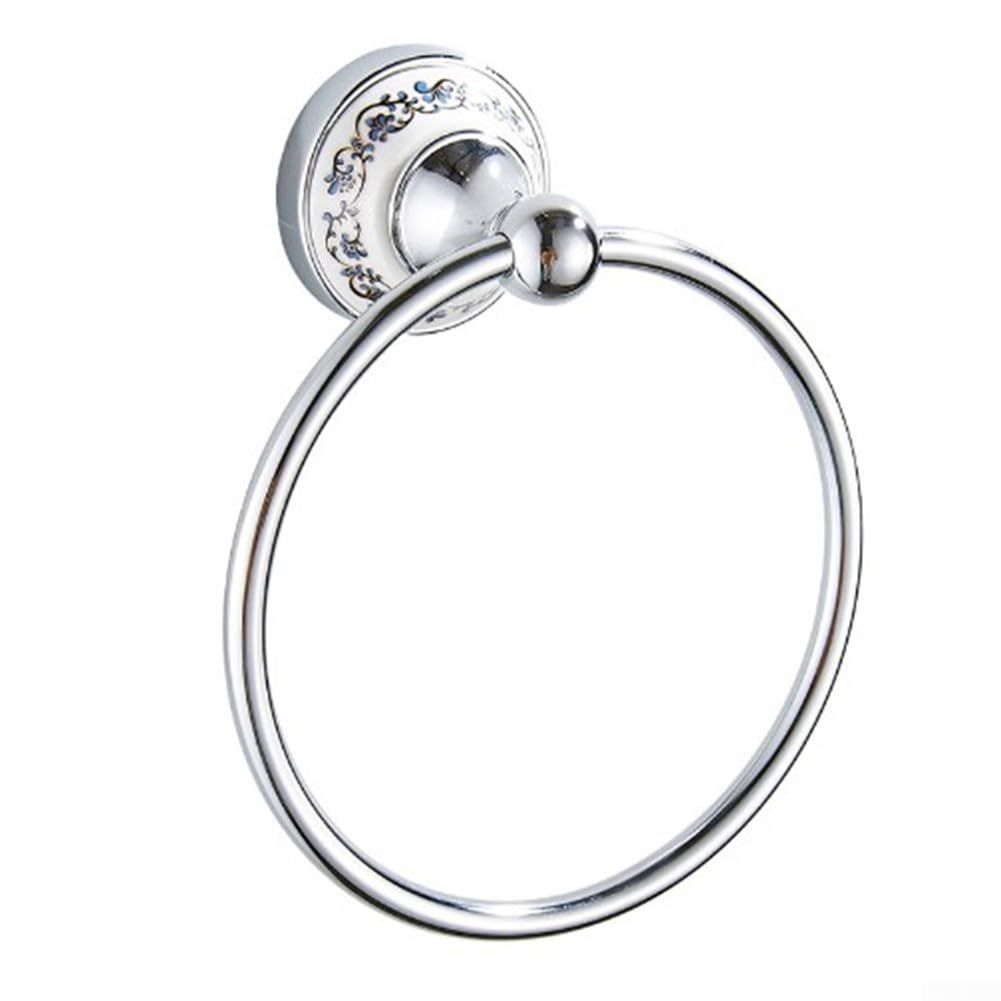 Chrome Towel Ring, Bath Hand Towel Holder , Silver Towel Rack Wall Mounted