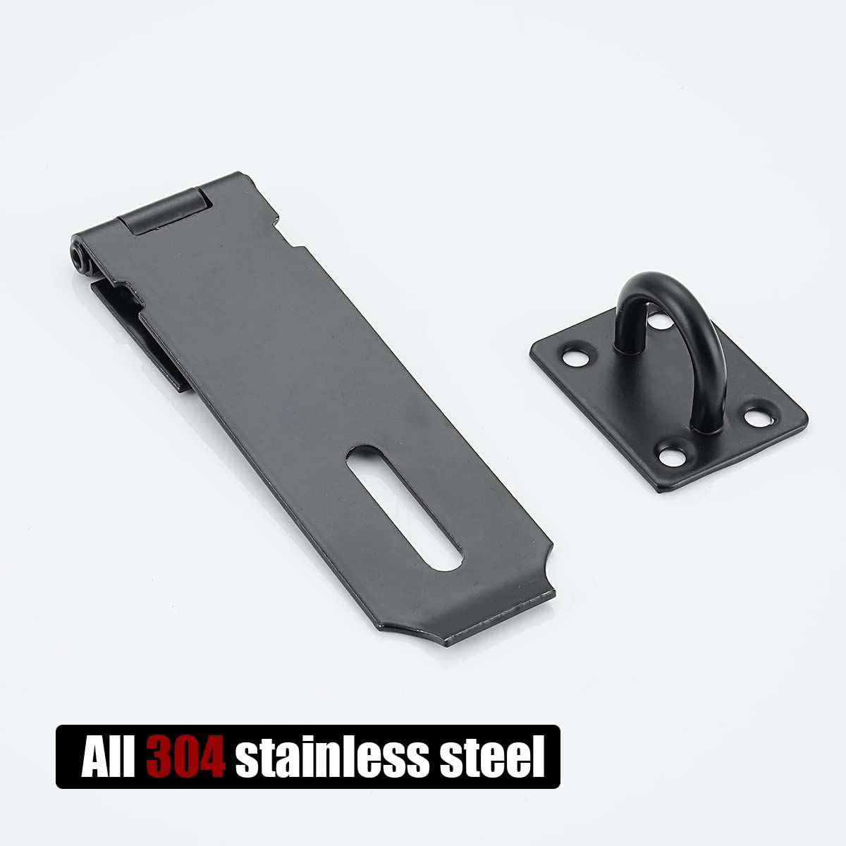 Heavy Duty Door Hasp Latch 5" Extra Thick Steel Safety Gate Door Lock Padlock view 3