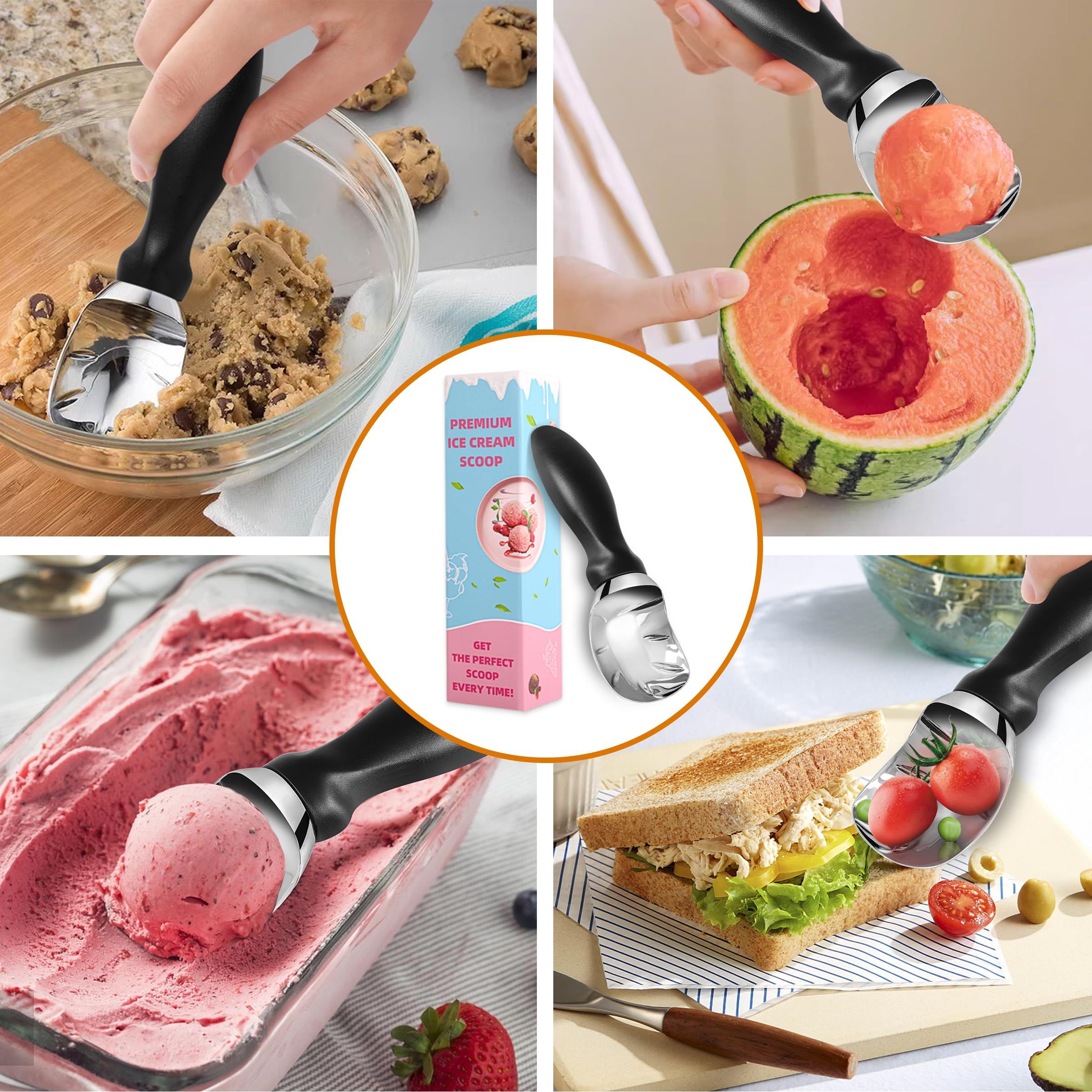 Ice Cream Scoop with Comfortable Grip Handle view 4