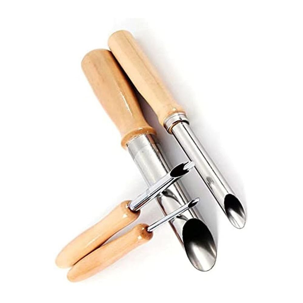 Hole Cutter Tool Set, Wood Handle & Stainless Steel Round Hole Cutter for