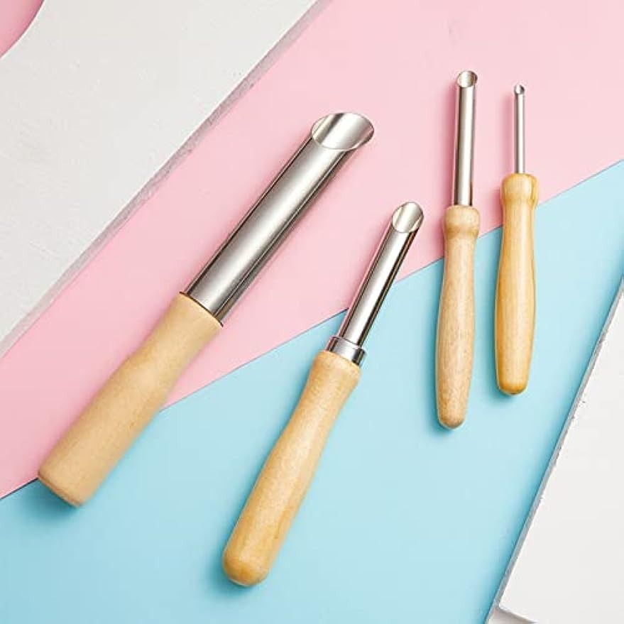 Hole Cutter Tool Set, Wood Handle & Stainless Steel Round Hole Cutter for view 4
