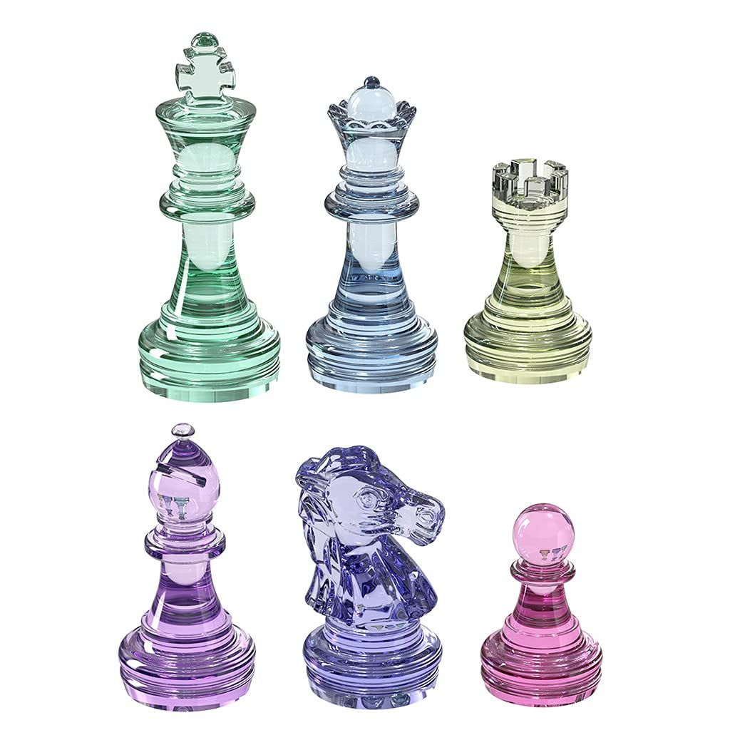6PCS Chess Resin Molds Set 3D International Chess Piece Silicone Molds for view 2