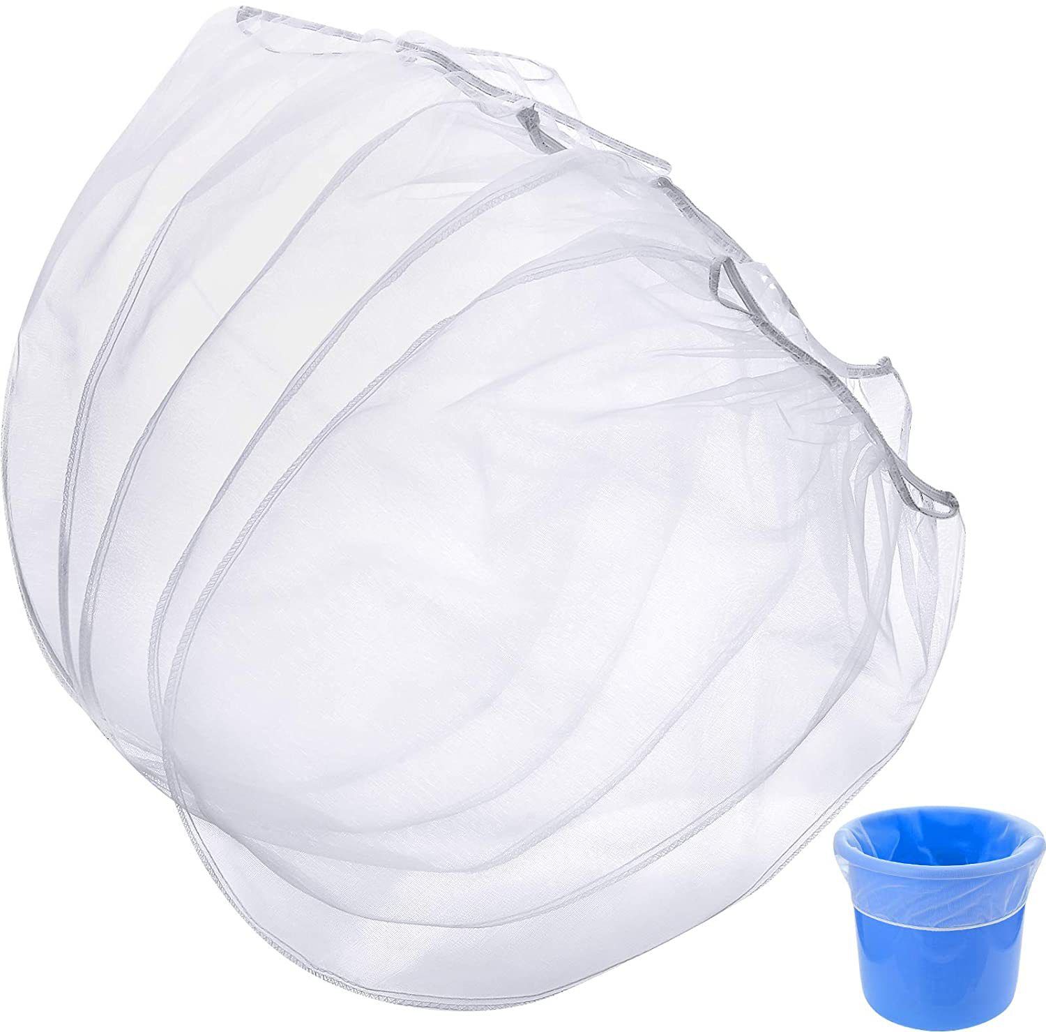 25 Pieces 5 Gallon Elastic Top Paint Strainer Bags White Fine Mesh Bag Paint view 5