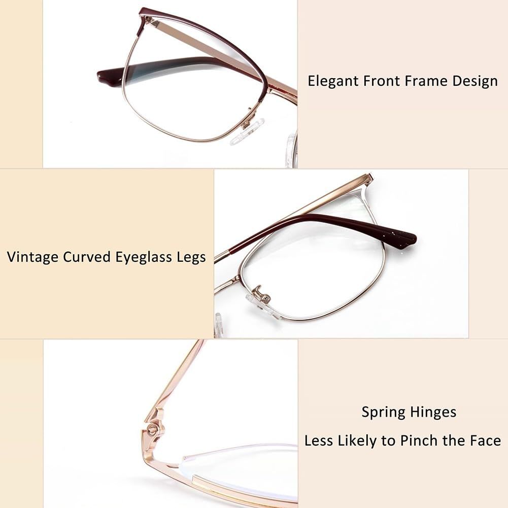 Anti Eyestrain Reading Glasses Oversized Computer Readers Anti Blue Light Flat view 4