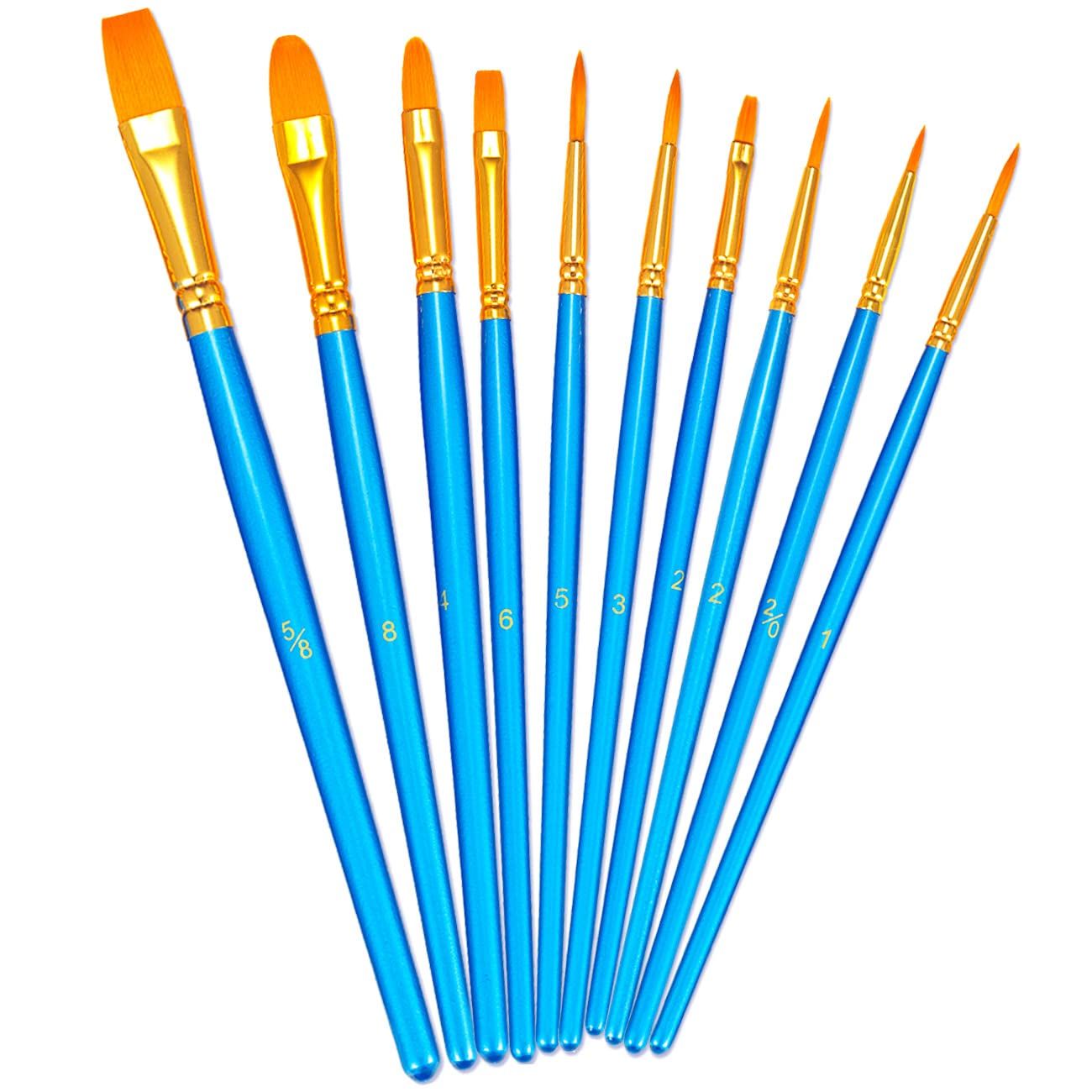 10pc, Paint Brushes for Acrylic Painting, Art Brushes, Drawing and Art