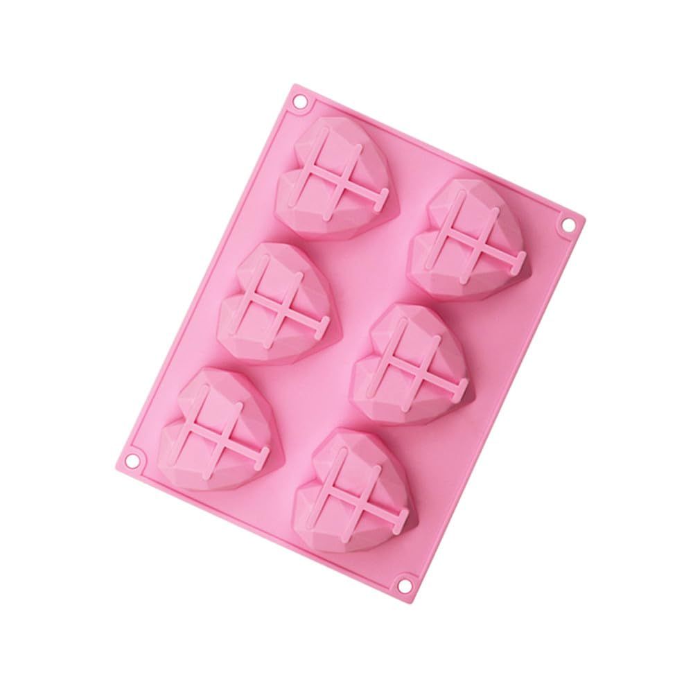 3D Diamond Heart Silicone Mold for Chocolate