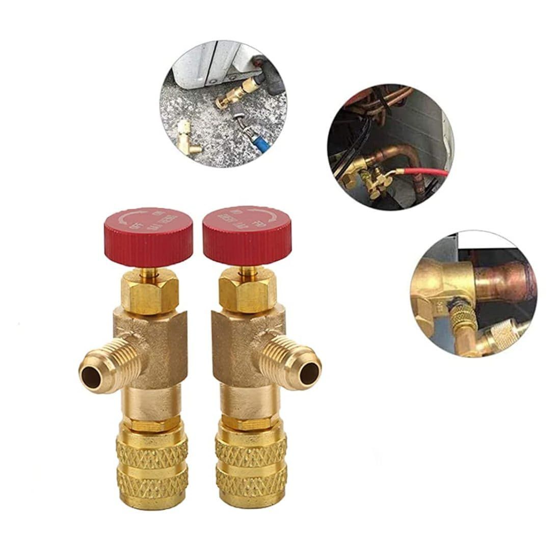 2PCS R410A Refrigerant Safety Valve Female Safety Adapter Air Conditioning view 3