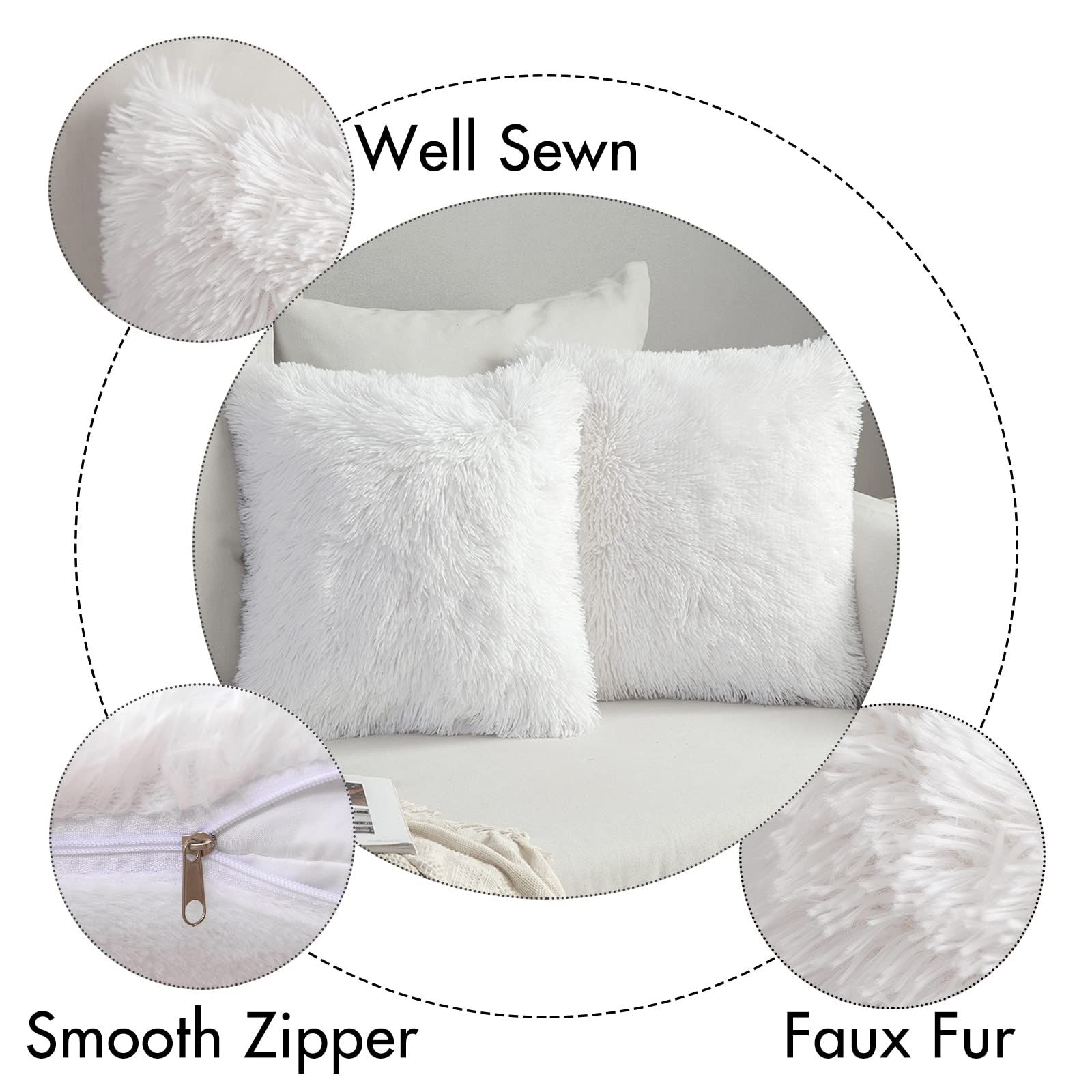 Set of 2 Decorative Throw Pillow Covers 18x18 view 2