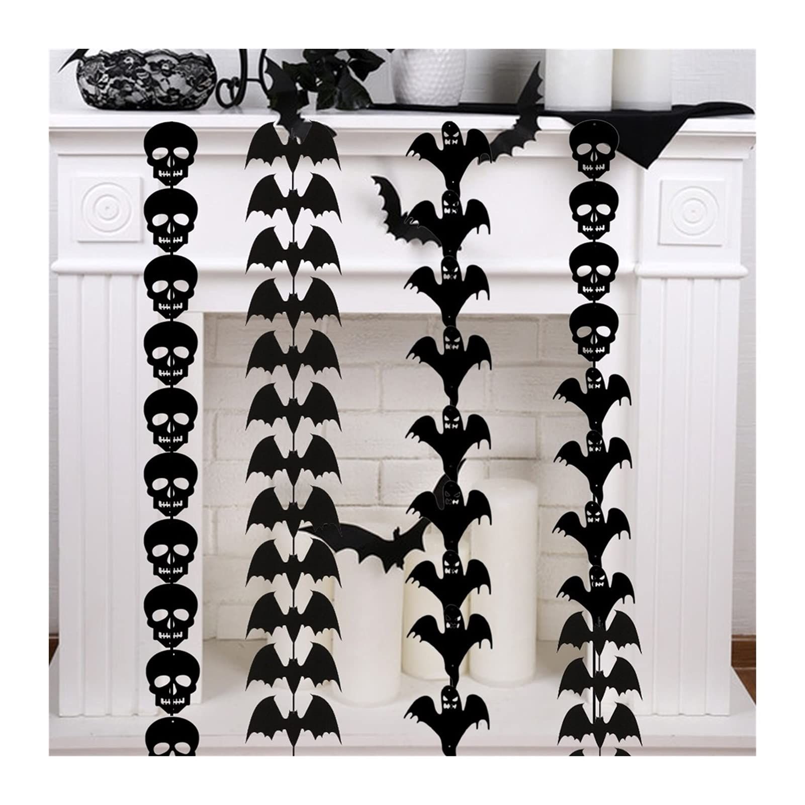 Halloween Non-Woven Bat String-4 Pcs Halloween Decorations view 2