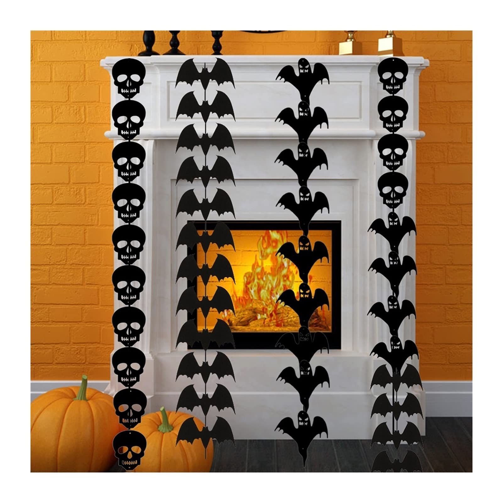 Halloween Non-Woven Bat String-4 Pcs Halloween Decorations view 3