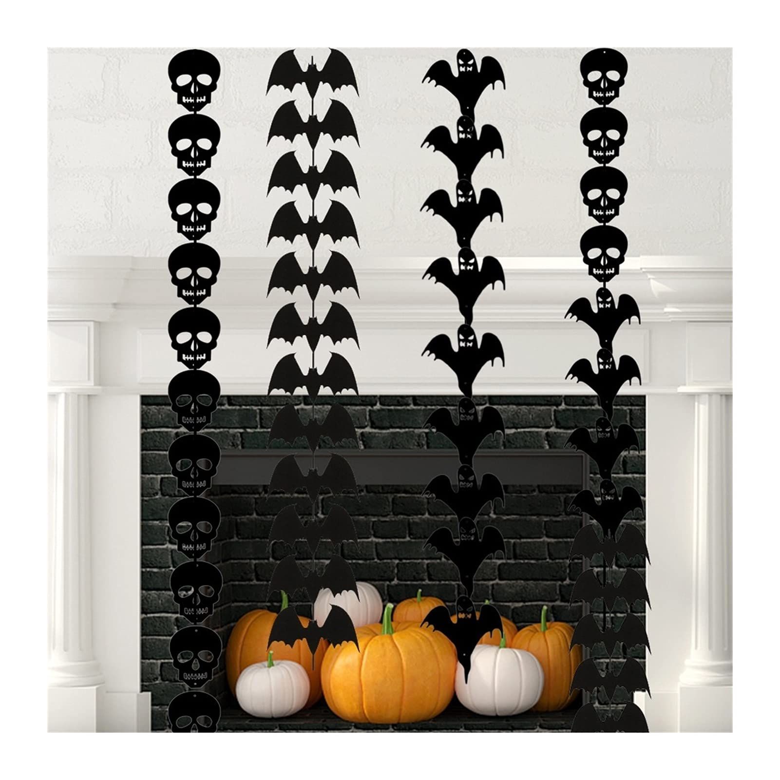Halloween Non-Woven Bat String-4 Pcs Halloween Decorations view 4