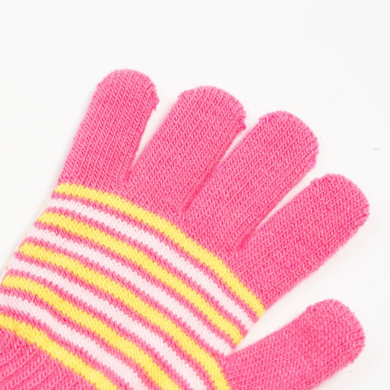 3 Pairs Winter Knitted Writing Gloves For Baby Boys and Girls Kids Stripe Mittens view 4