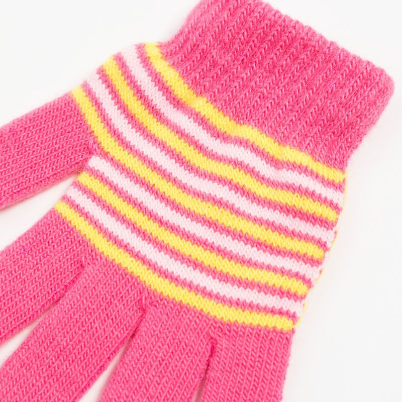 3 Pairs Winter Knitted Writing Gloves For Baby Boys and Girls Kids Stripe Mittens view 5