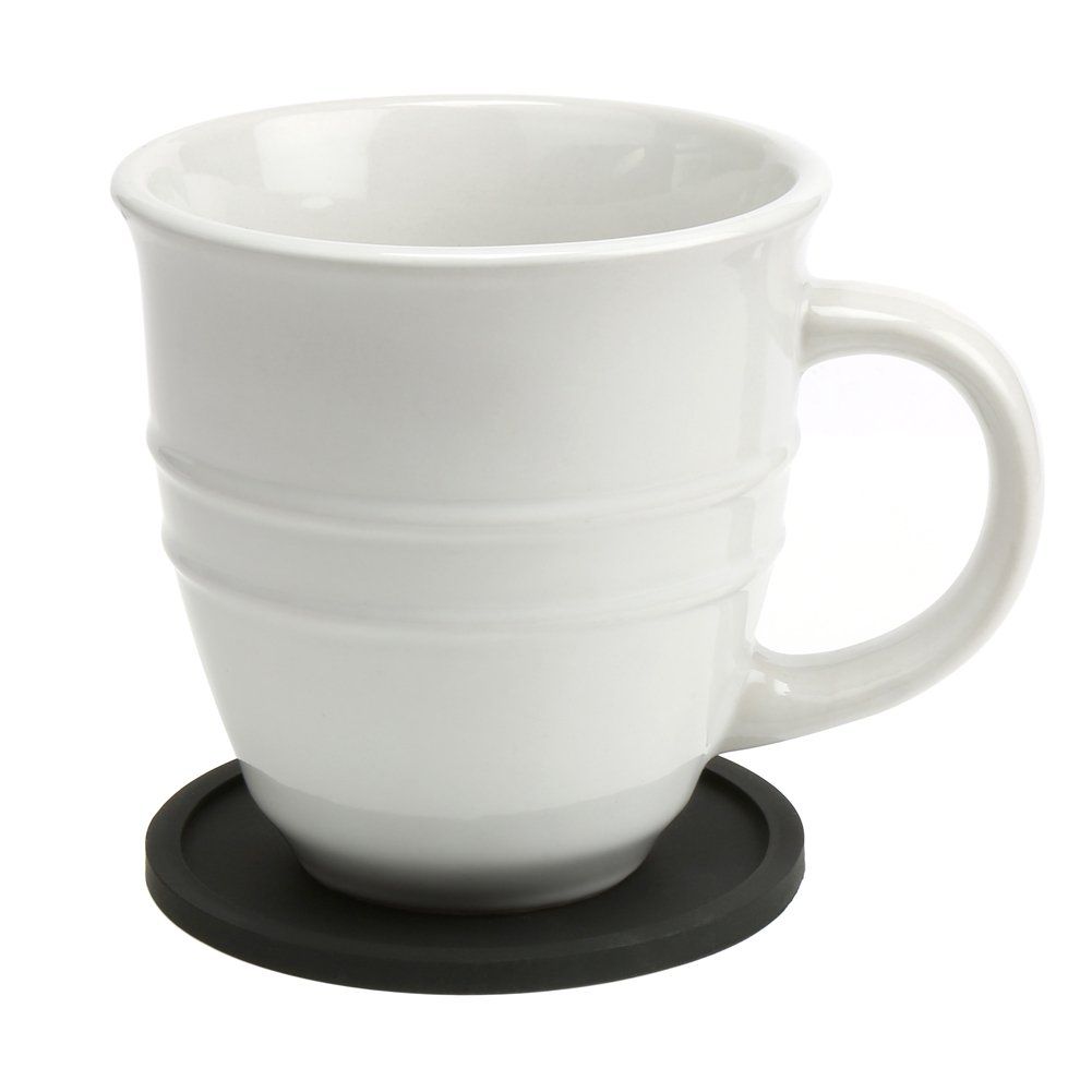 Silicone Coasters with Holder Set of 4 - Cup Coasters for Indoor and Outdoor view 2