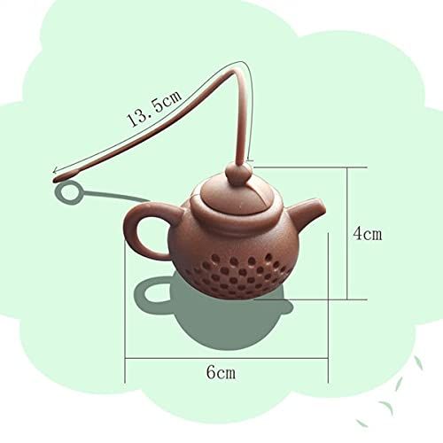 2 Pack Creative Silicone Tea Infuser Teapot Shape Tea Filter view 5