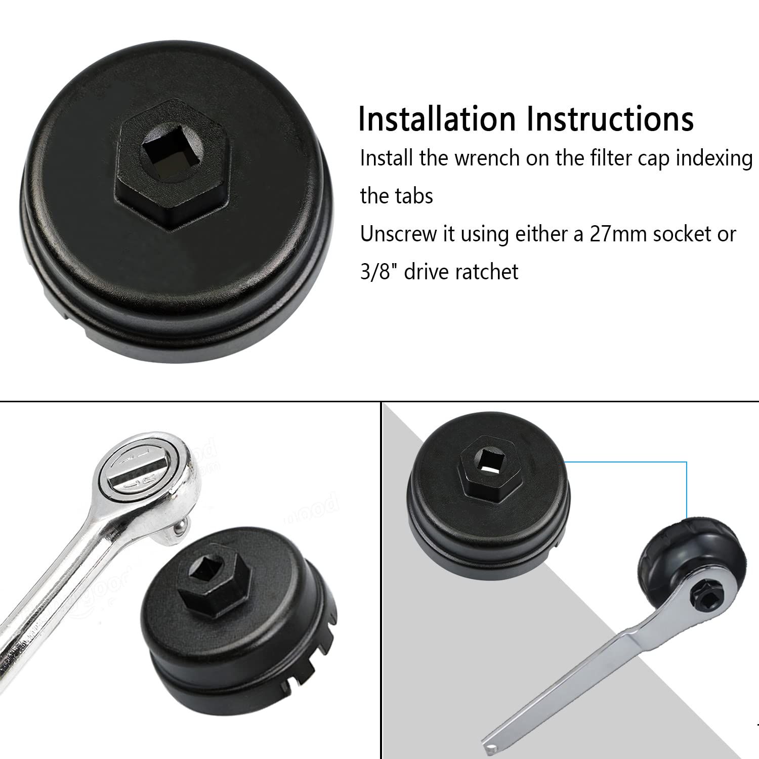 Oil Filter Cap Wrench Removal Tool Suitable for Oil Filter Wrench for Engine view 5