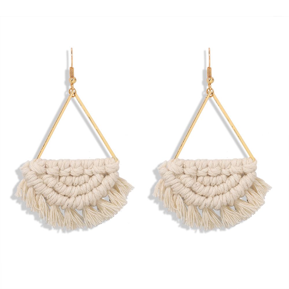 Handmade Multi-color Tassel Earrings - Boho Short Fringe Earrings Jewelry