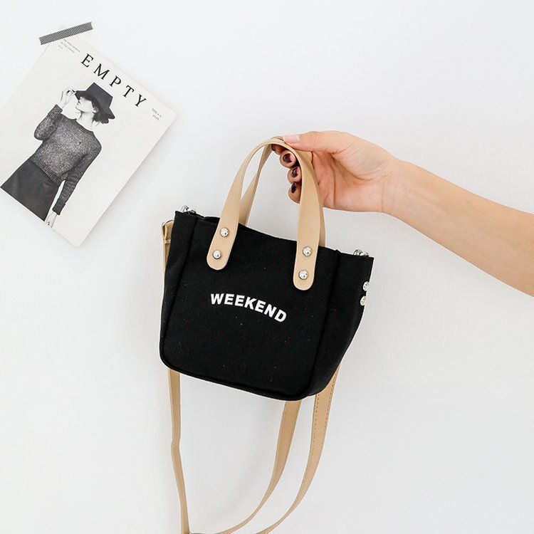 Womens Casual Tote Bag Reusable Canvas Shoulder Bag Crossbody Handbag for view 2