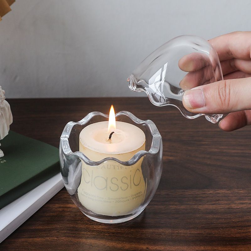 Glass Tealight Candle Holder Eggs Shape Candle Stand Clear Candle Jar Plant view 3